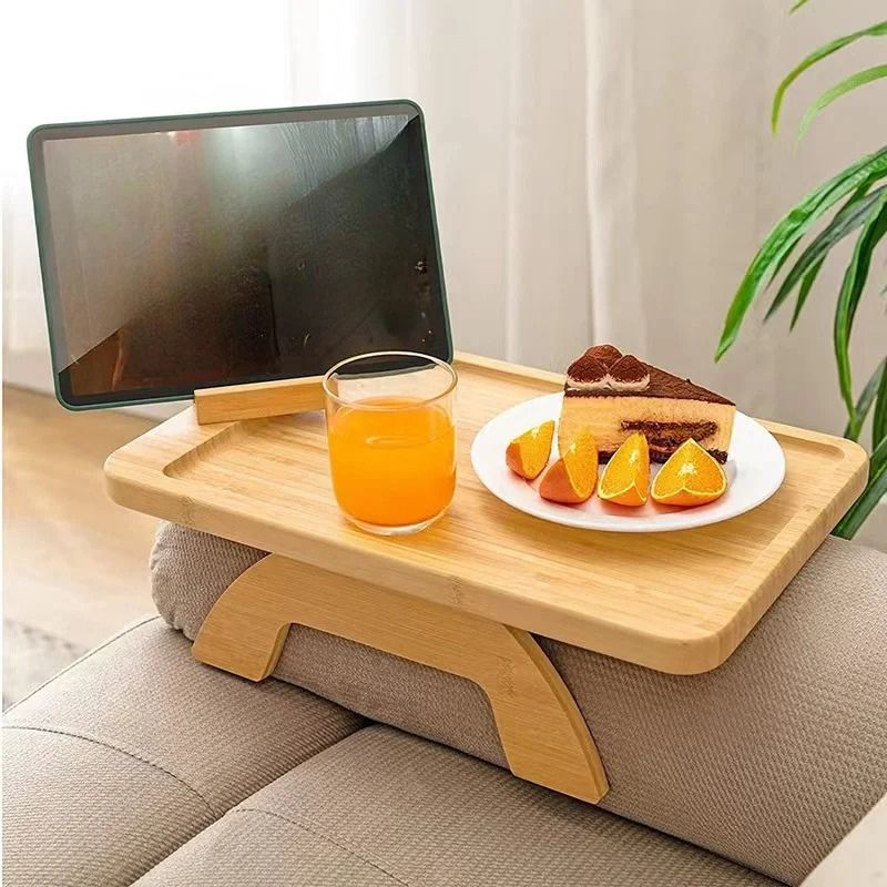 Bamboo Luxe Clip-On Sofa Arm Table