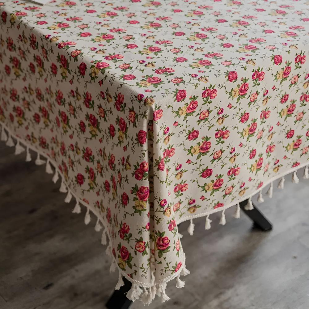 European Vintage Floral Tablecloth