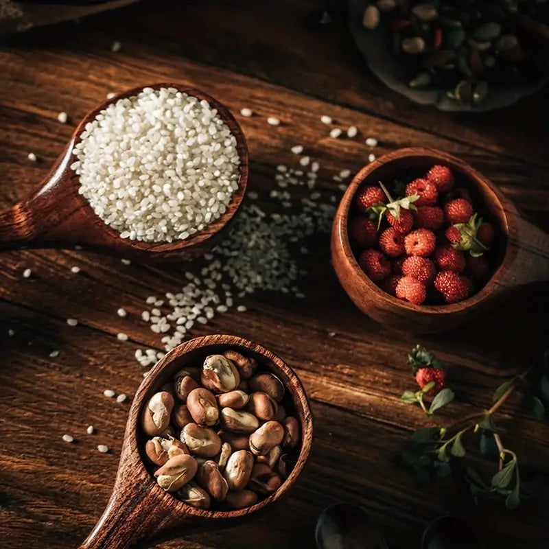 Versatile Large Wooden Ergonomic Scoop