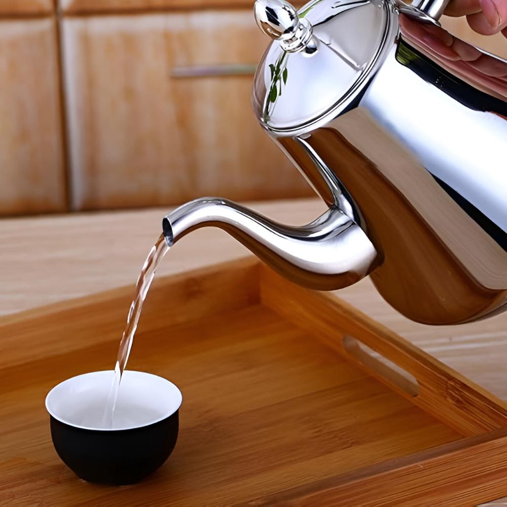 Refined Stainless Steel Filtered Kettle