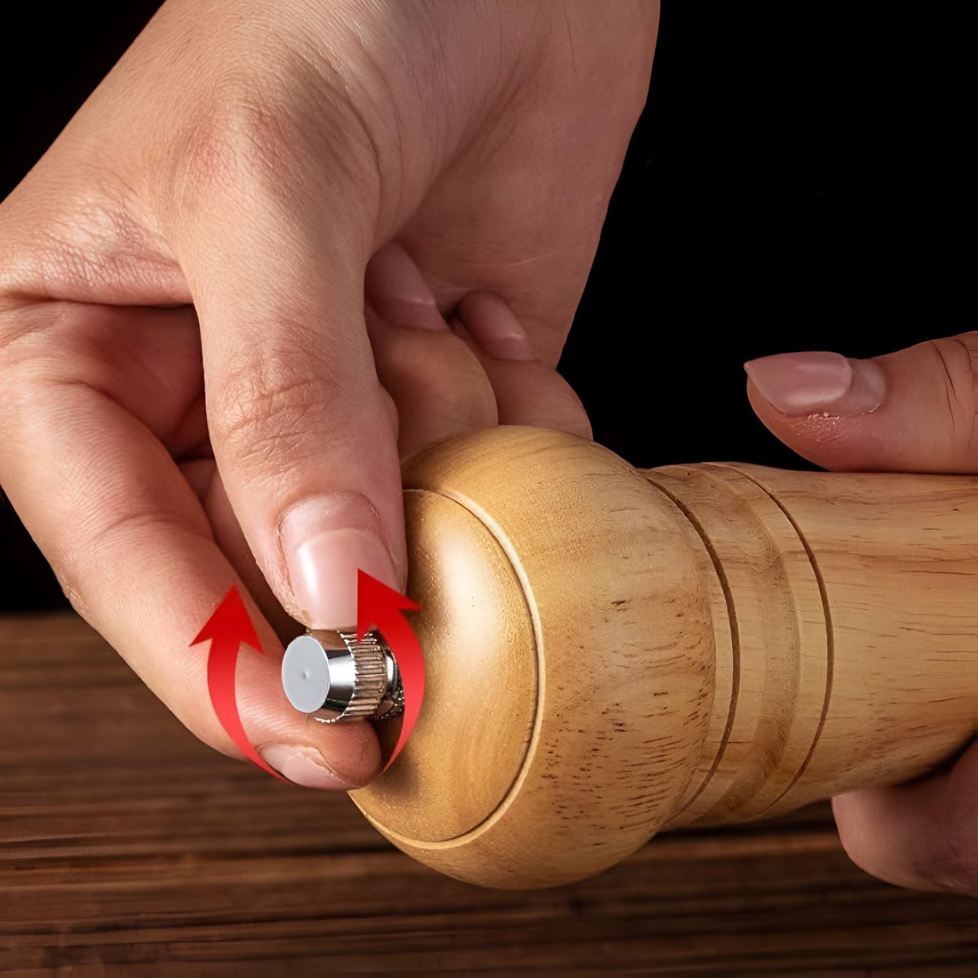 Premium Oak Wood Spice Grinder