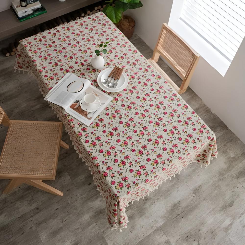 European Vintage Floral Tablecloth