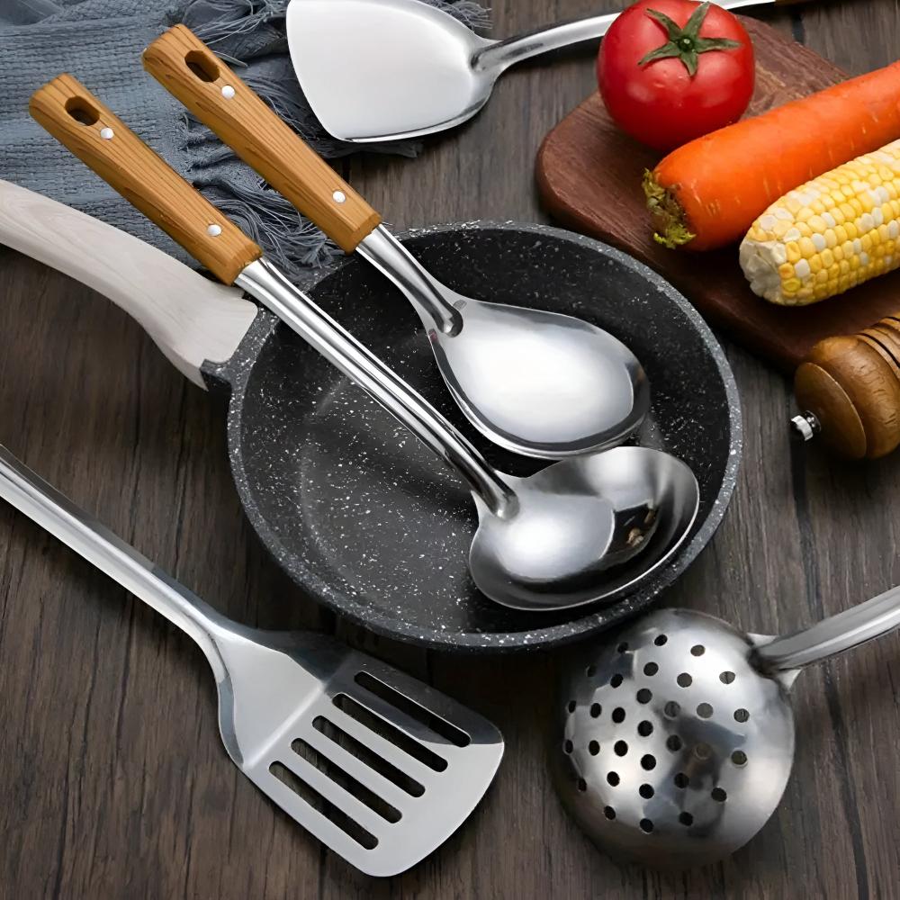 5-Piece Classic Stainless Steel Kitchen Utensil Set