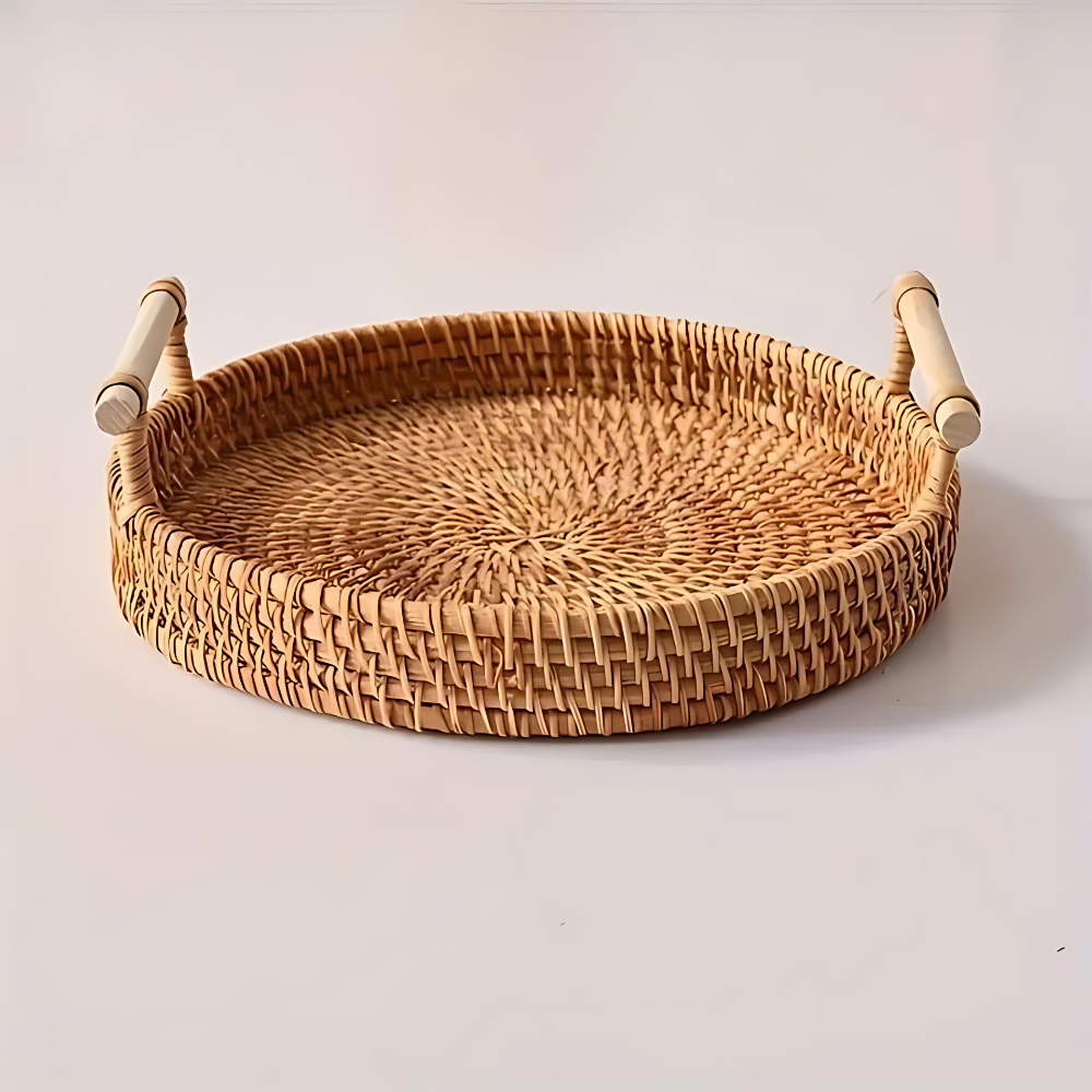 Handcrafted Premium Rattan Serving Tray