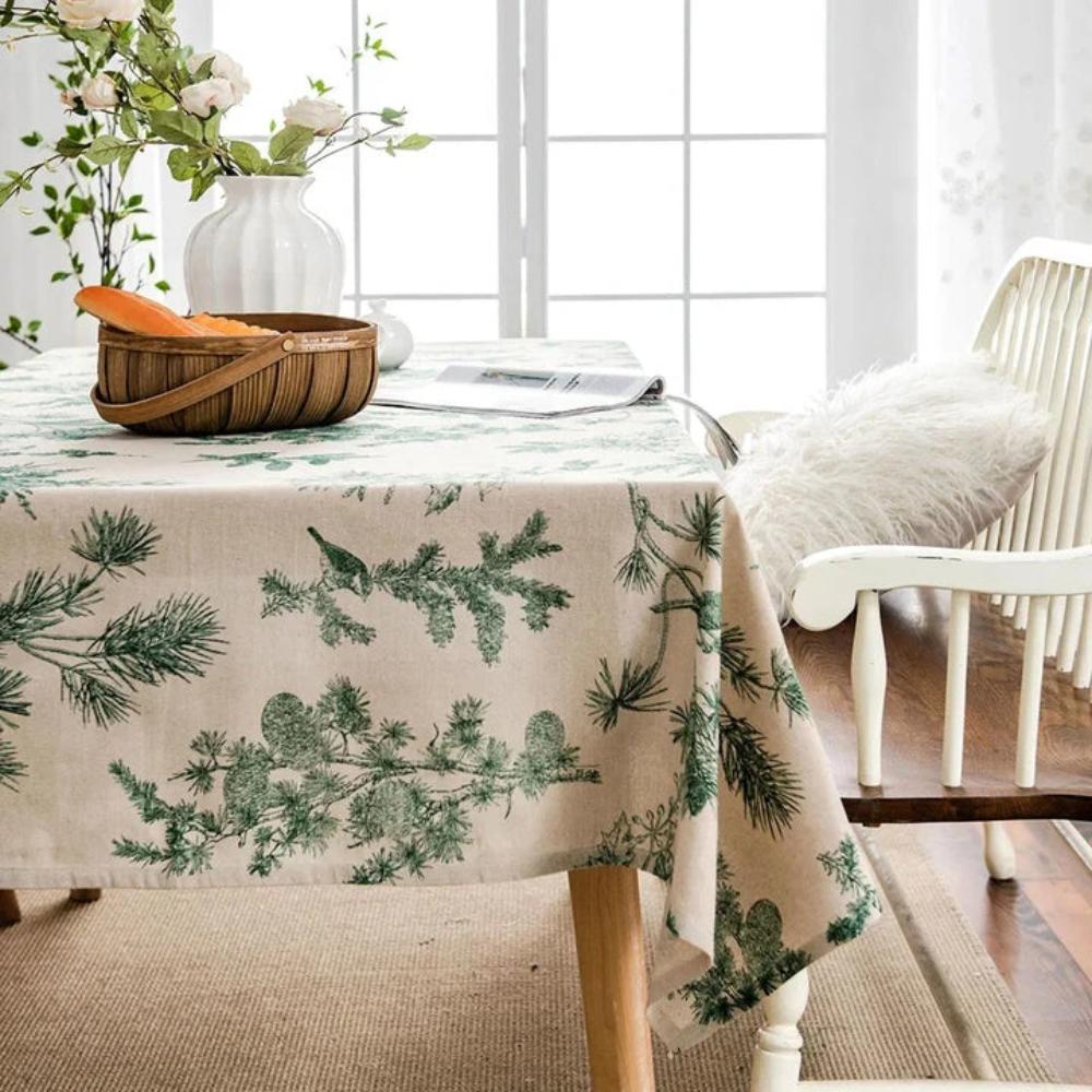 Pine Serenity Cotton Table Cloth