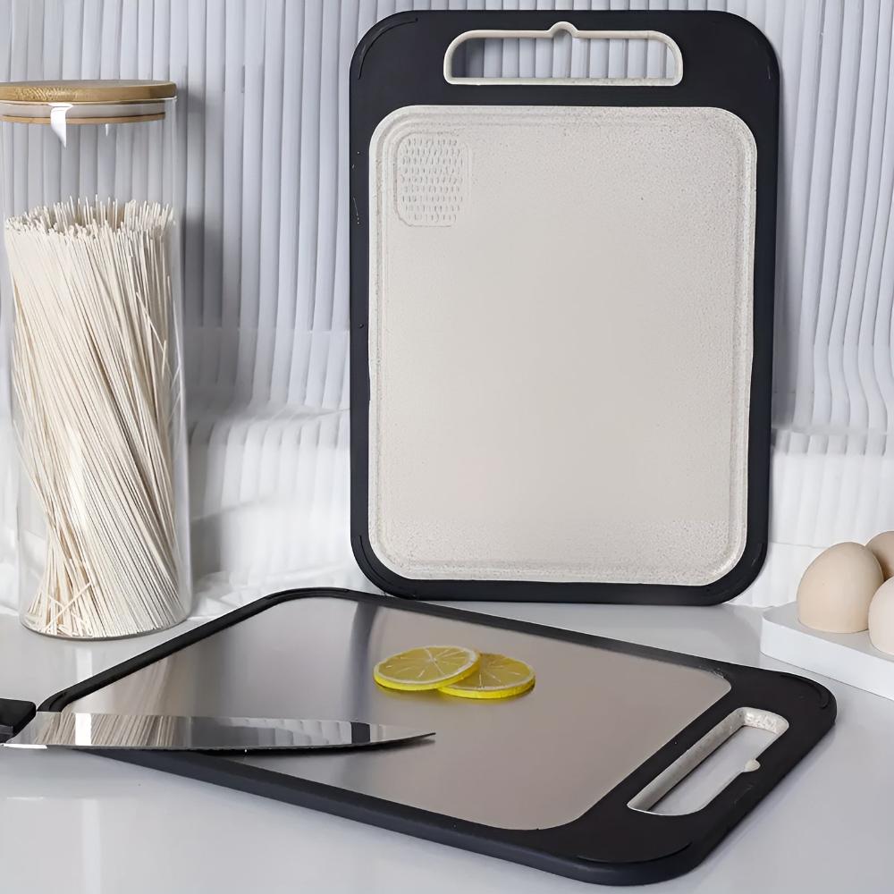 Premium Reversible Stainless Steel Cutting Board