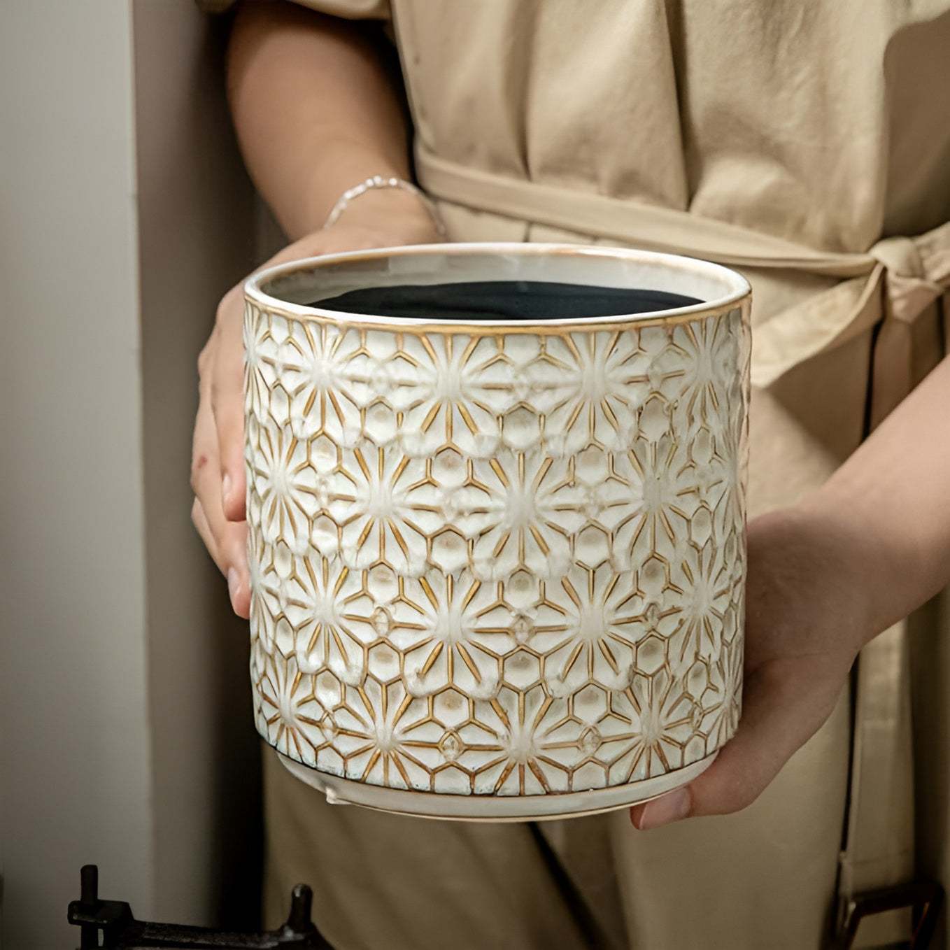 Artisan Ceramic Utensil Holder