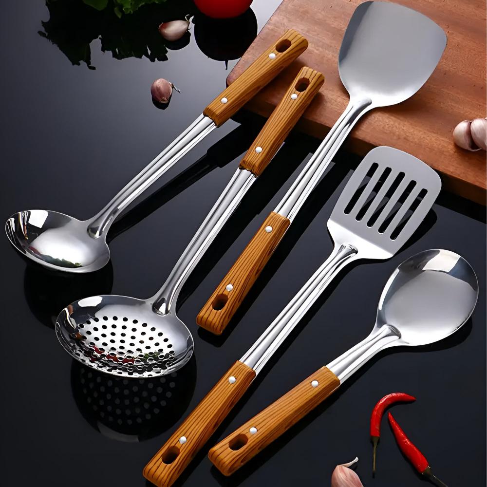 5-Piece Classic Stainless Steel Kitchen Utensil Set
