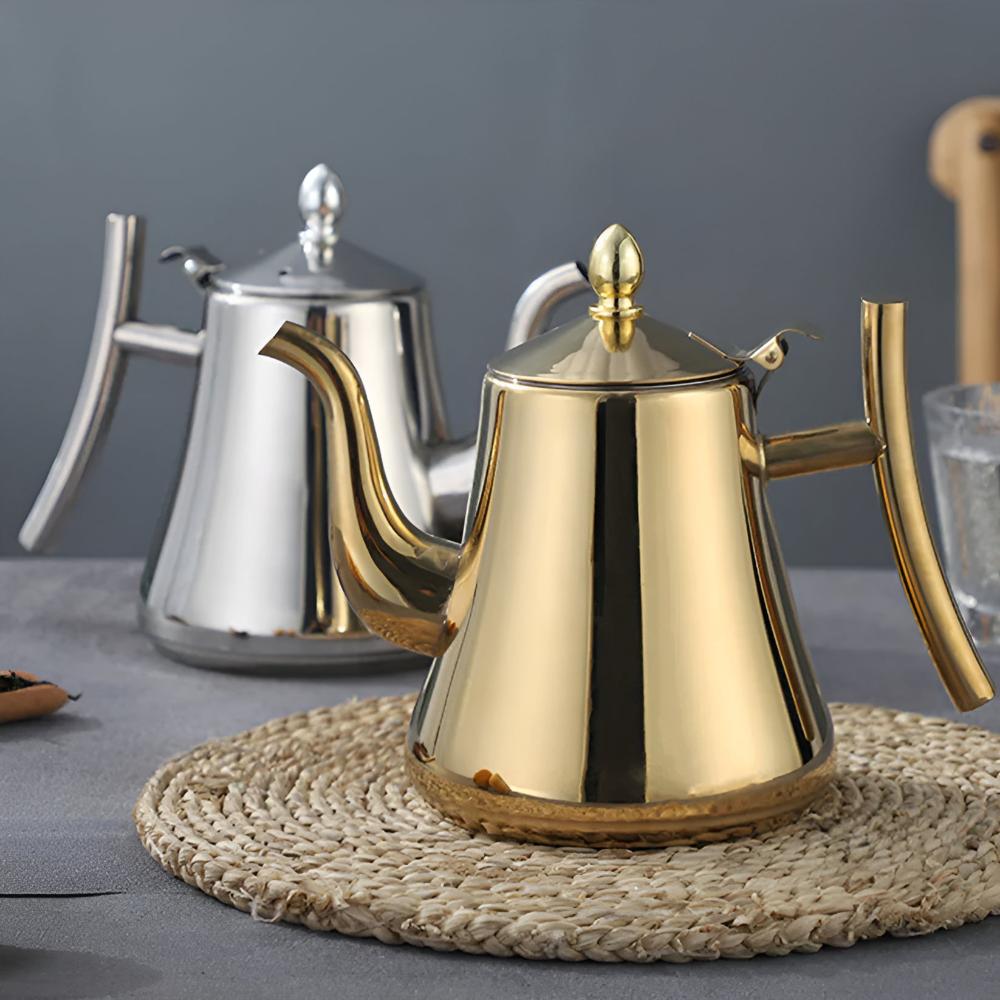 Refined Stainless Steel Filtered Kettle