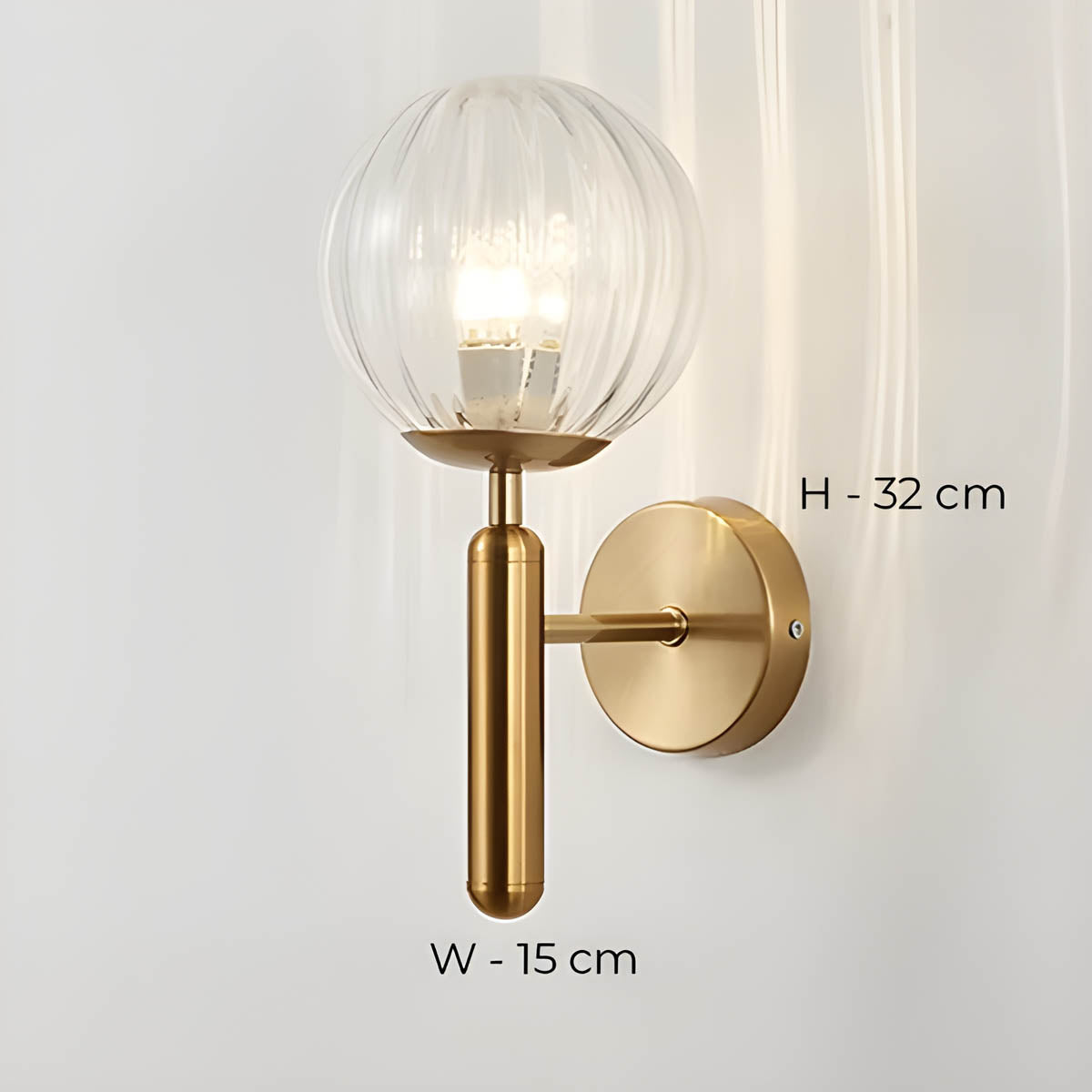 Elegant Ornamental Glass Wall Light