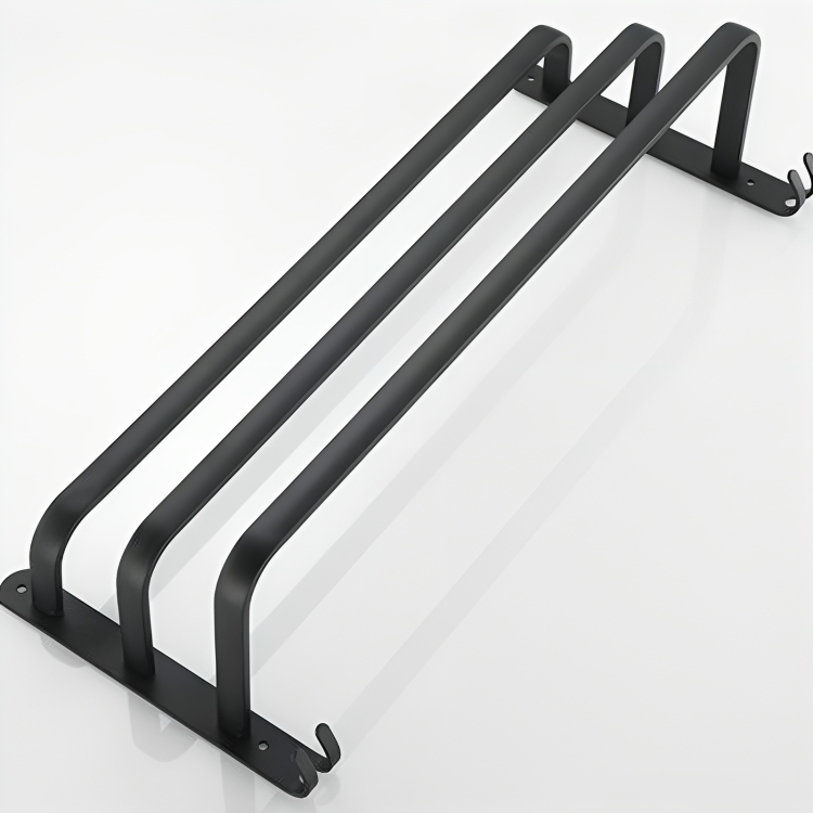 Sleek Bathroom Towel Holder with Hooks