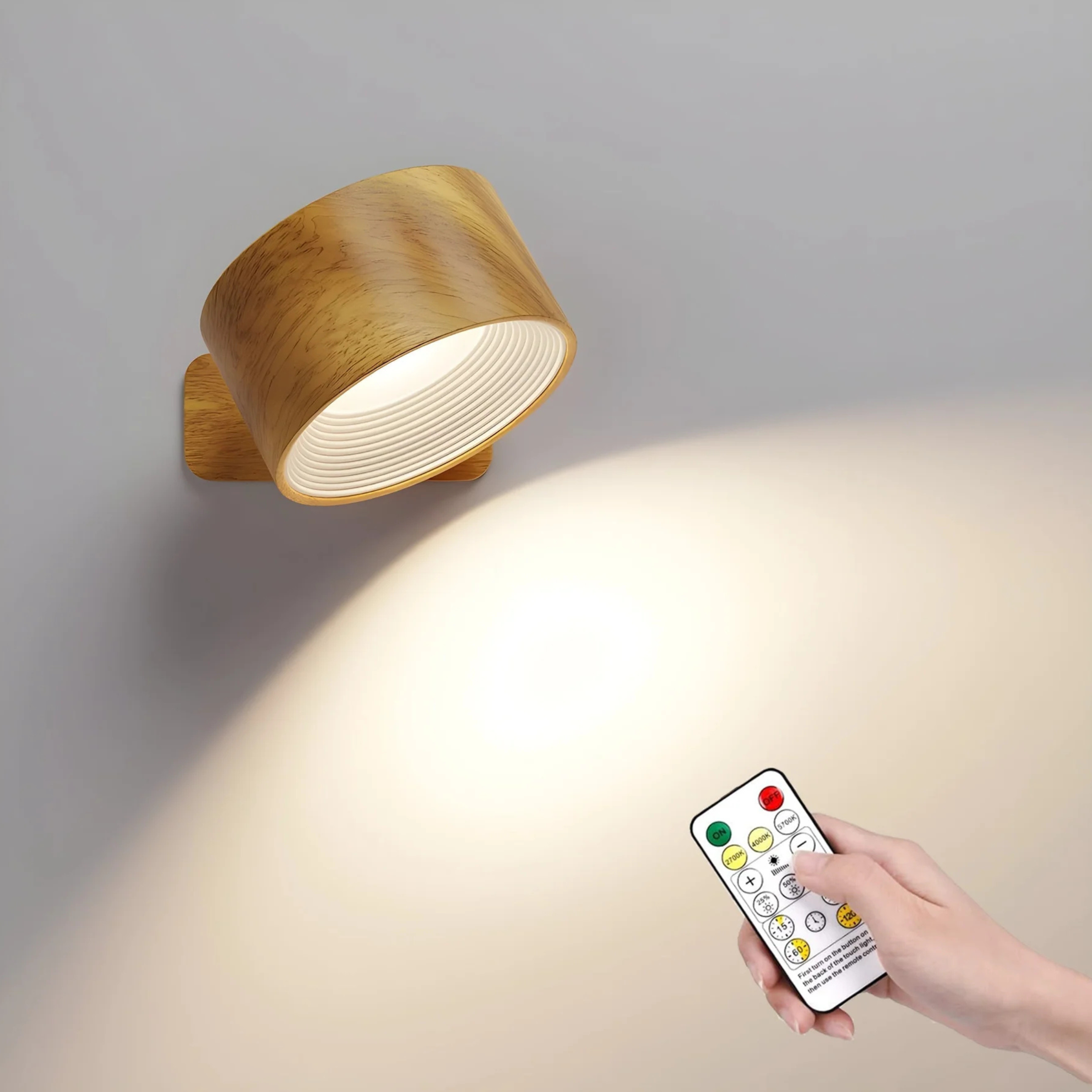 2-Piece Round LED Wall Light Pair