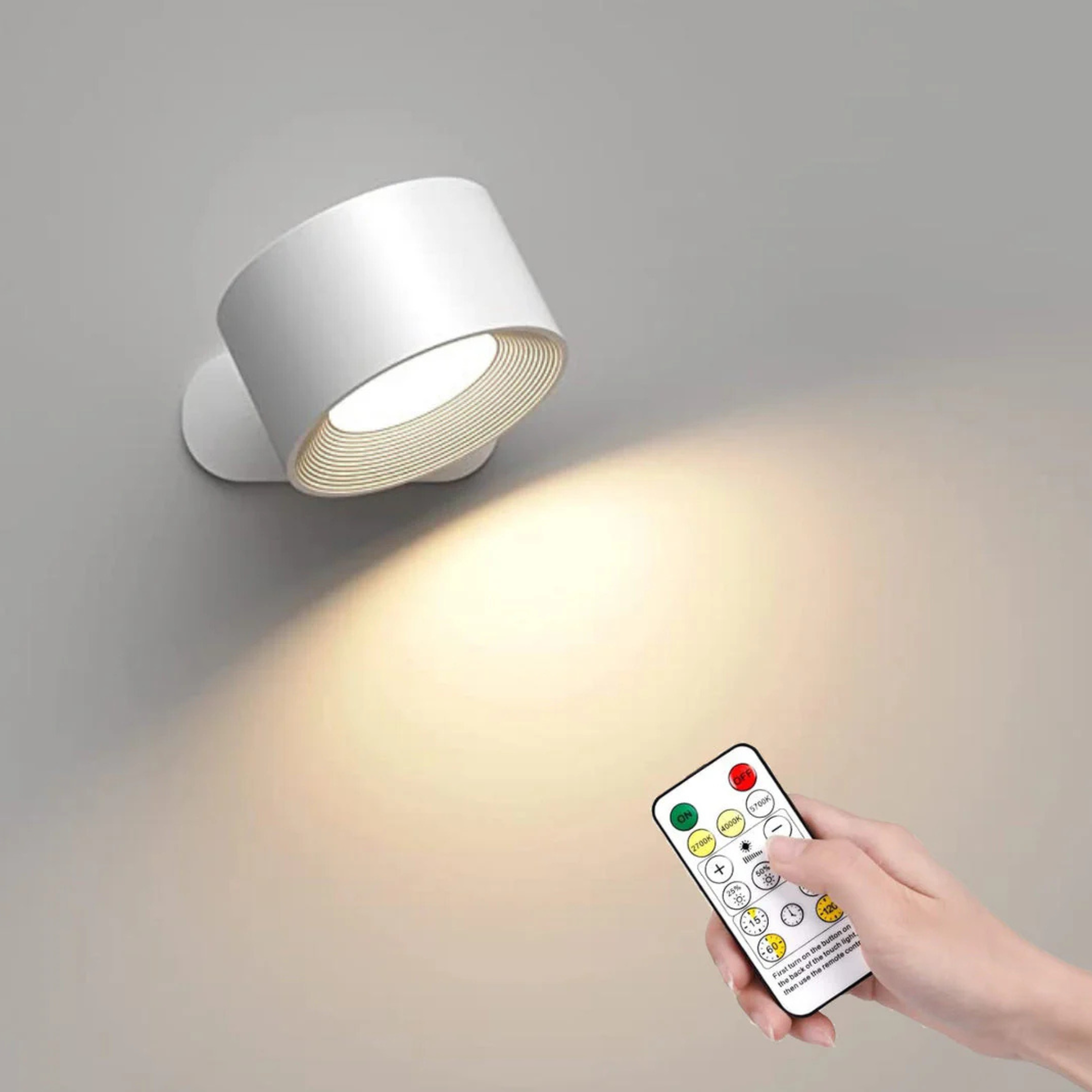 2-Piece Round LED Wall Light Pair