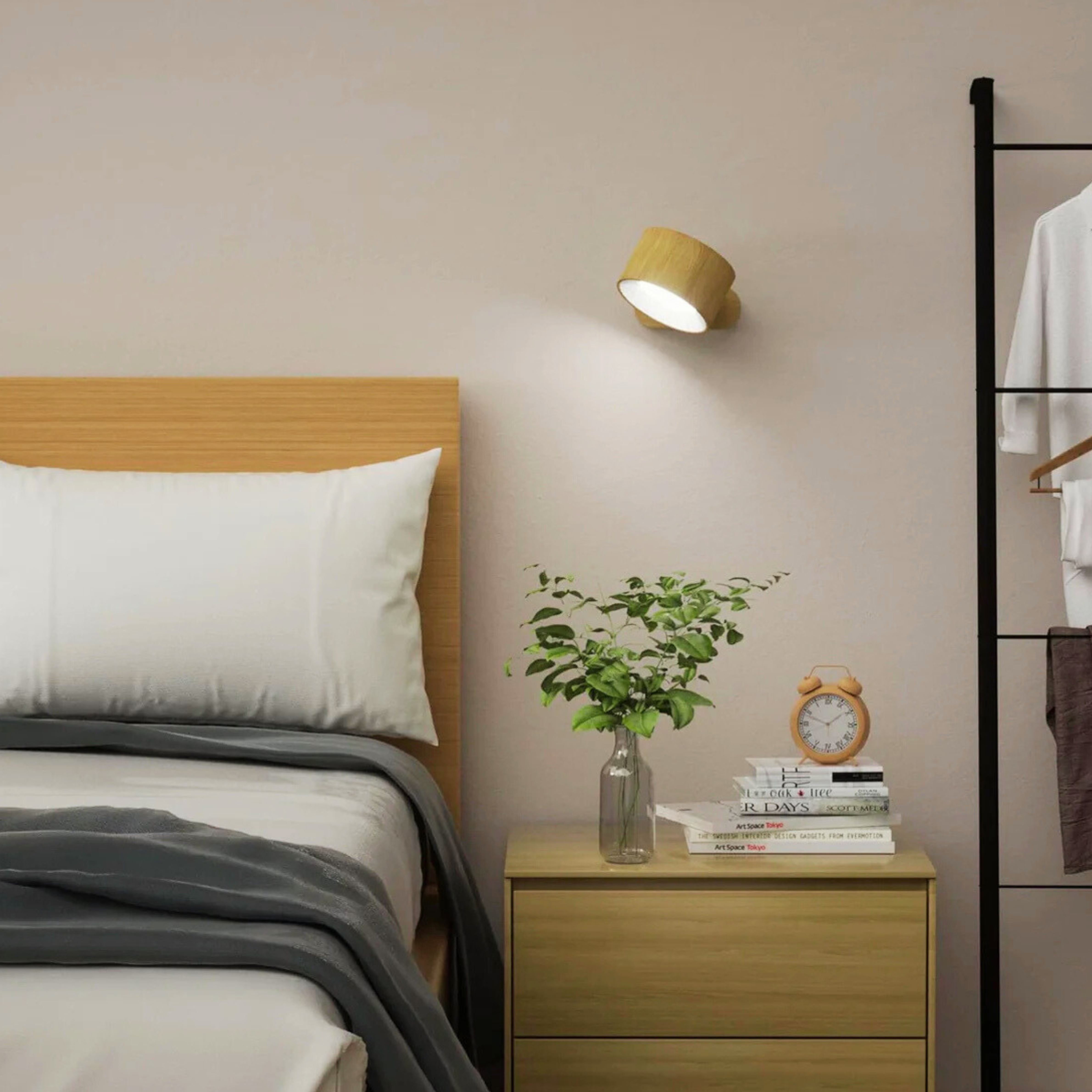 2-Piece Round LED Wall Light Pair