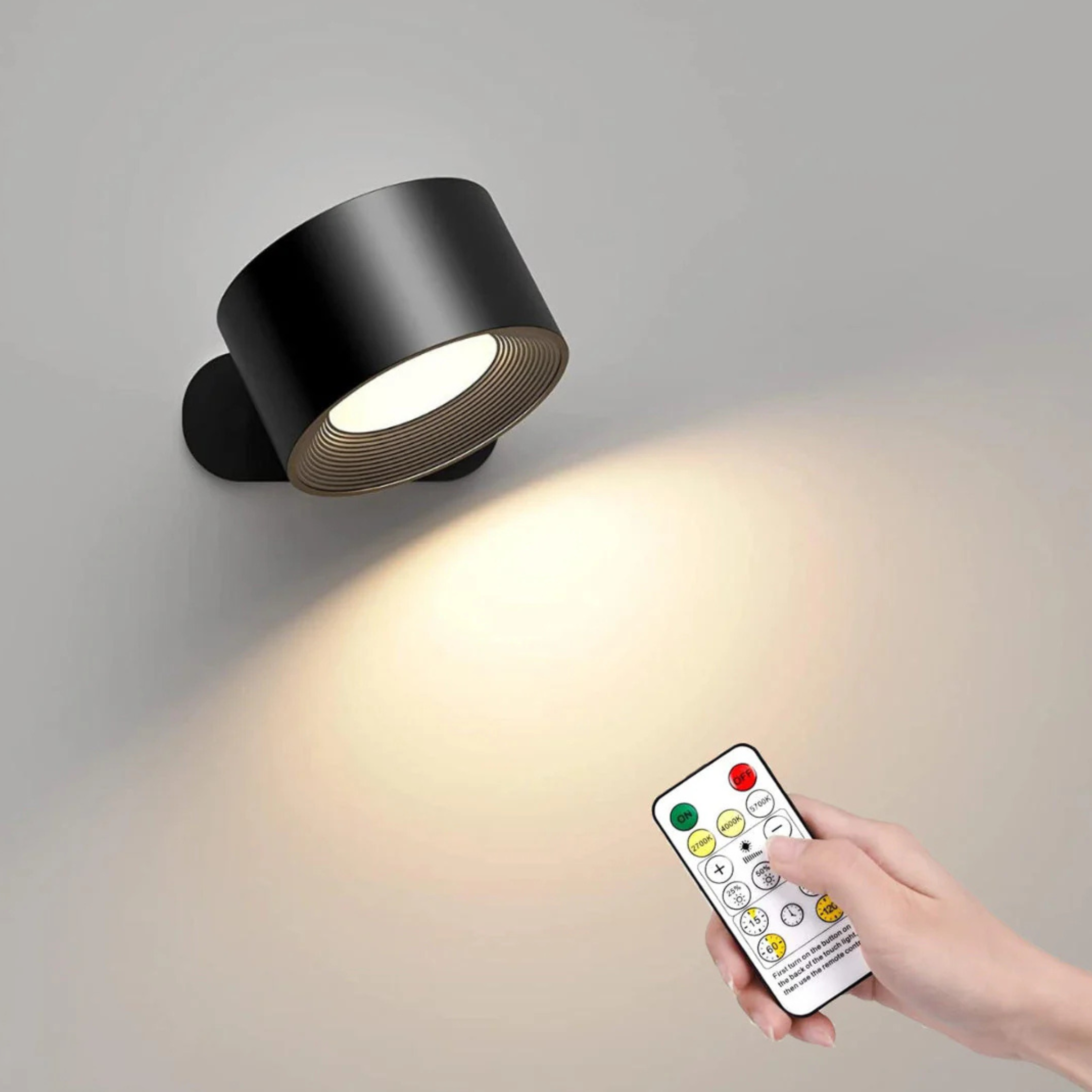 2-Piece Round LED Wall Light Pair