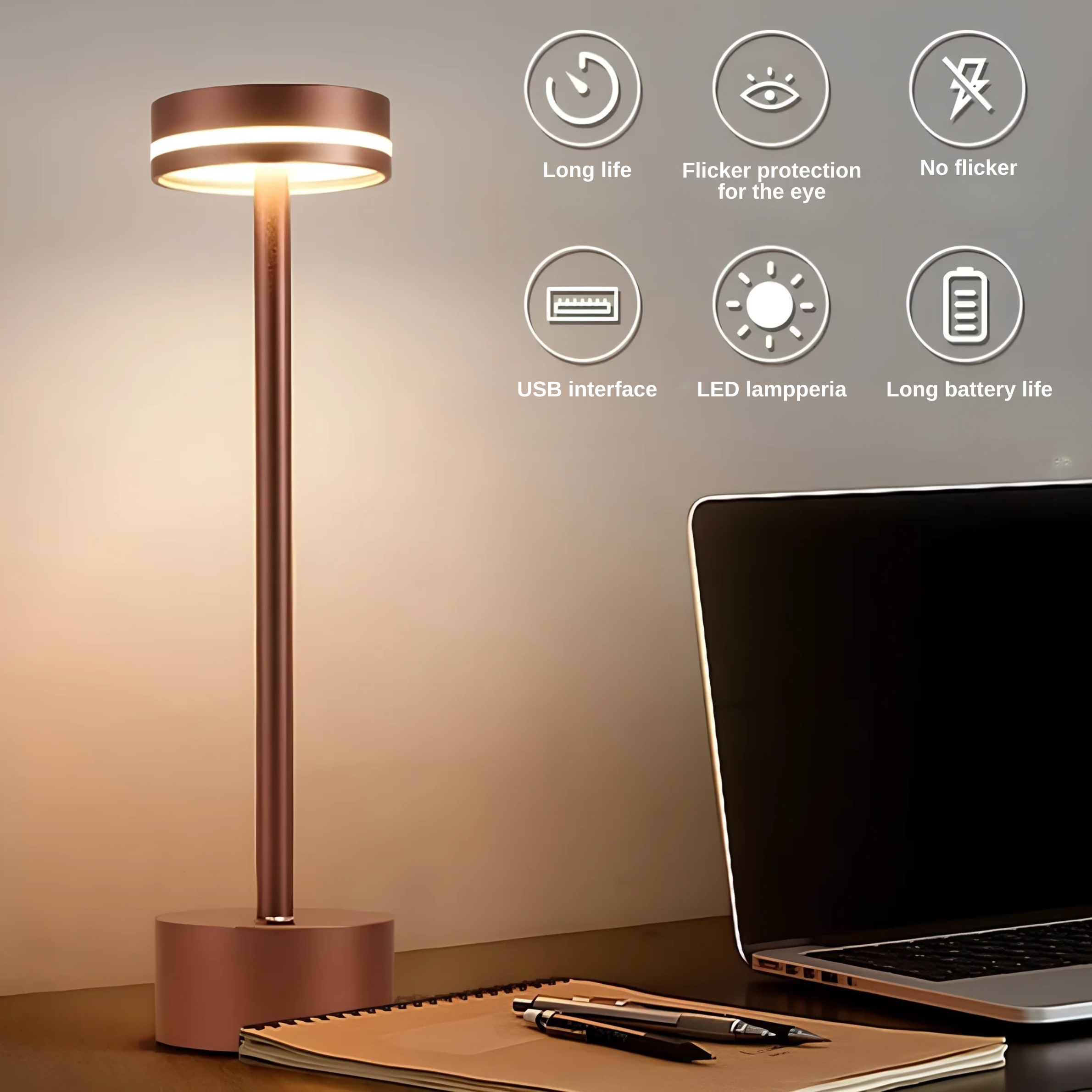 Minimalist Wireless LED Table Lamp