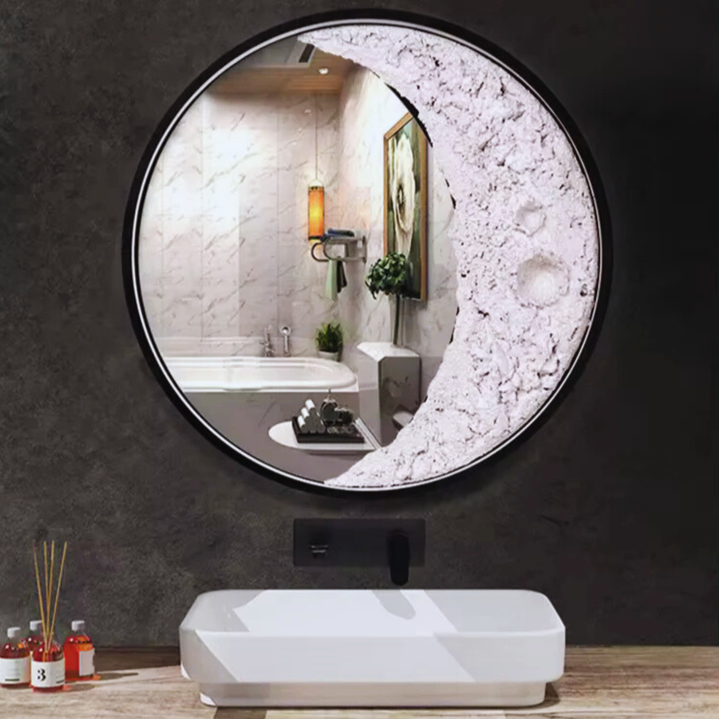 3D Moon LED Wall Light: Celestial Dream Lighting