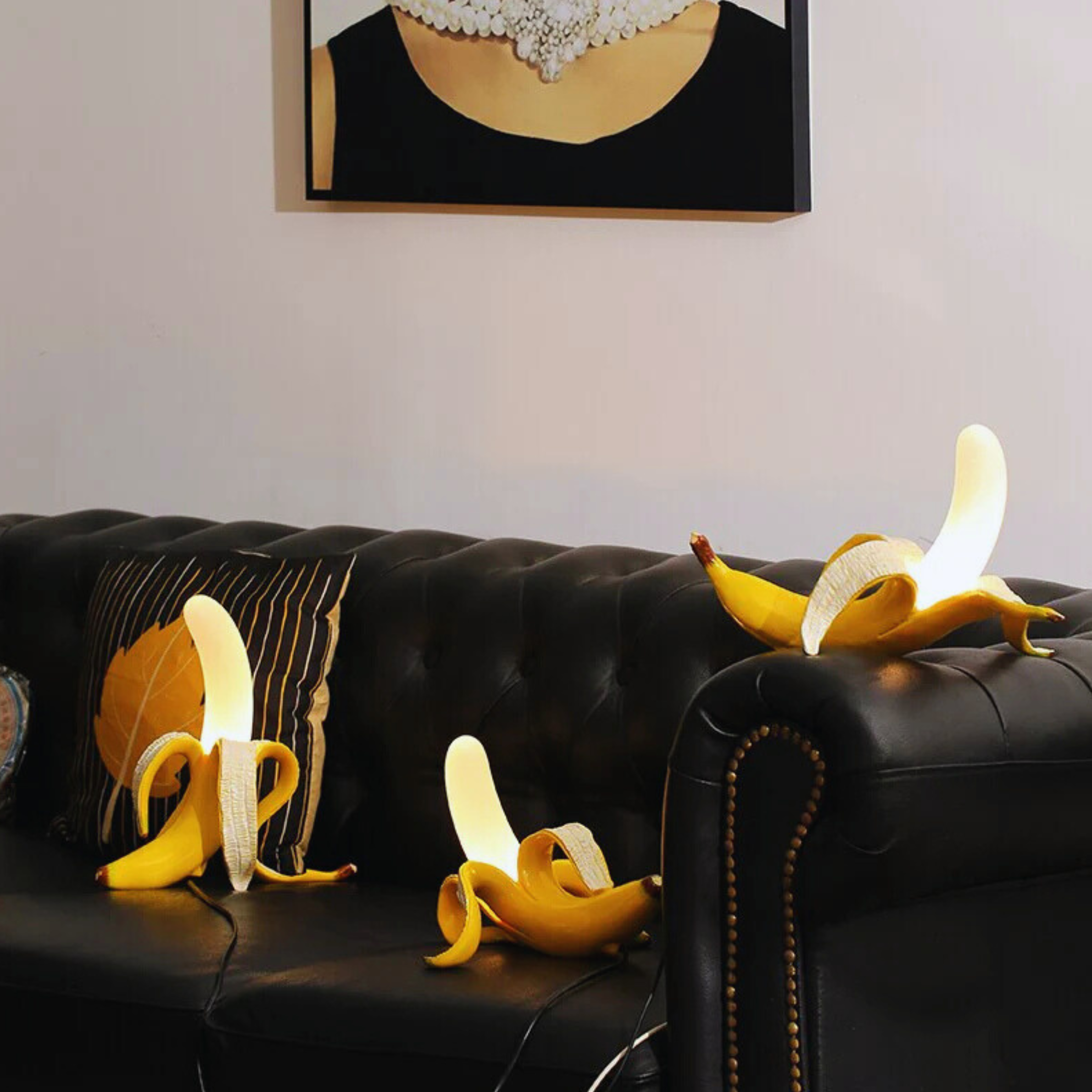 Finesse Banana Table Lamp in Art Deco Style