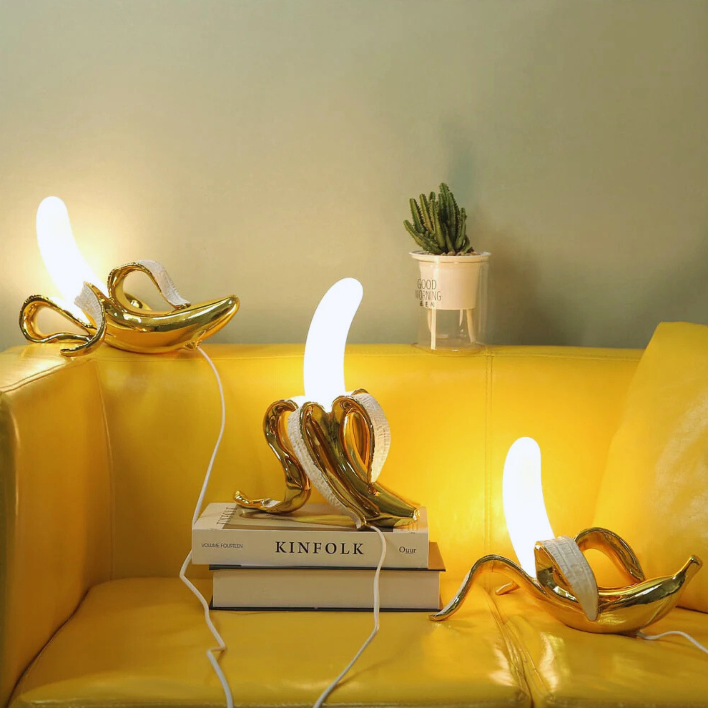 Finesse Banana Table Lamp in Art Deco Style