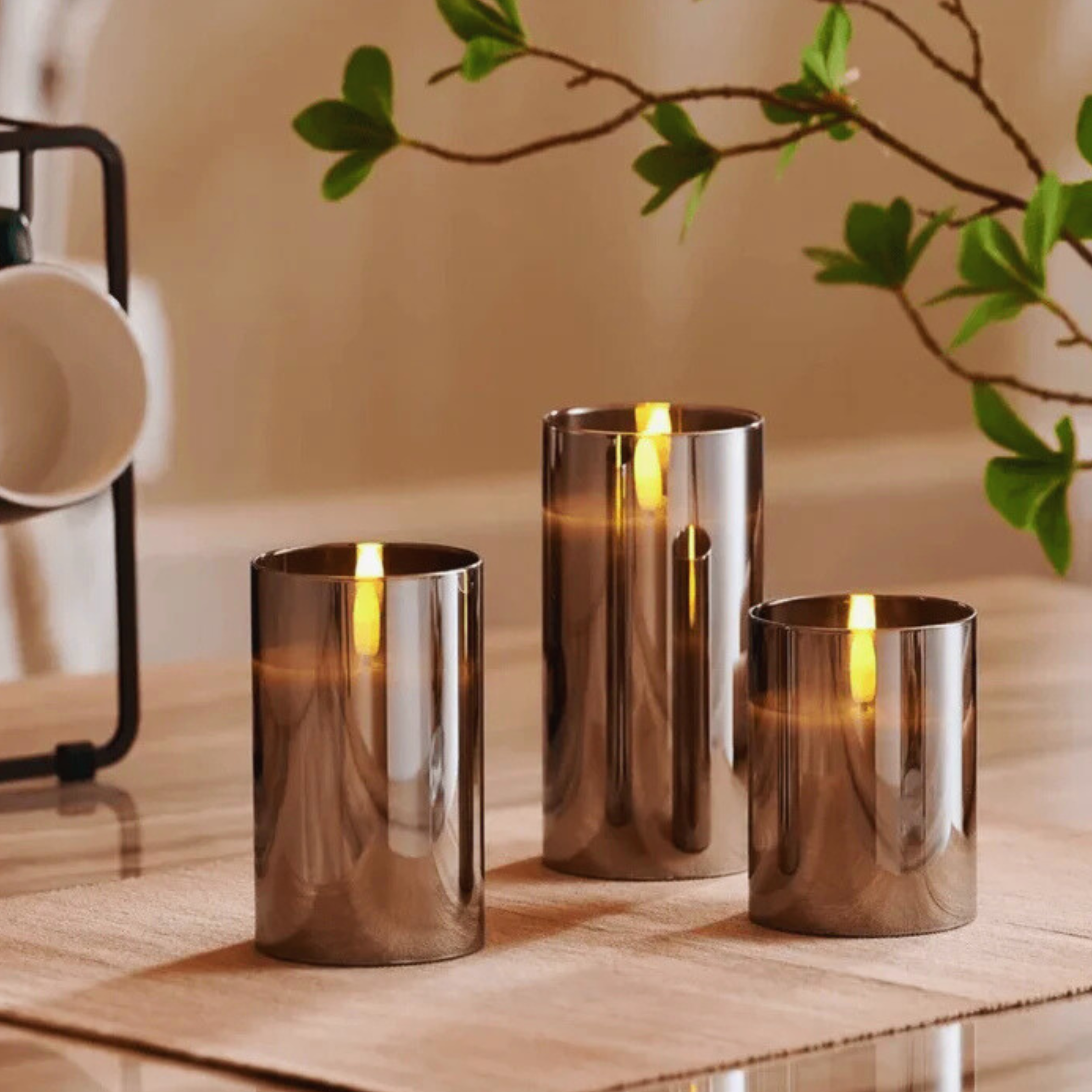 3-Piece Realistic & Elegant Candle Lights