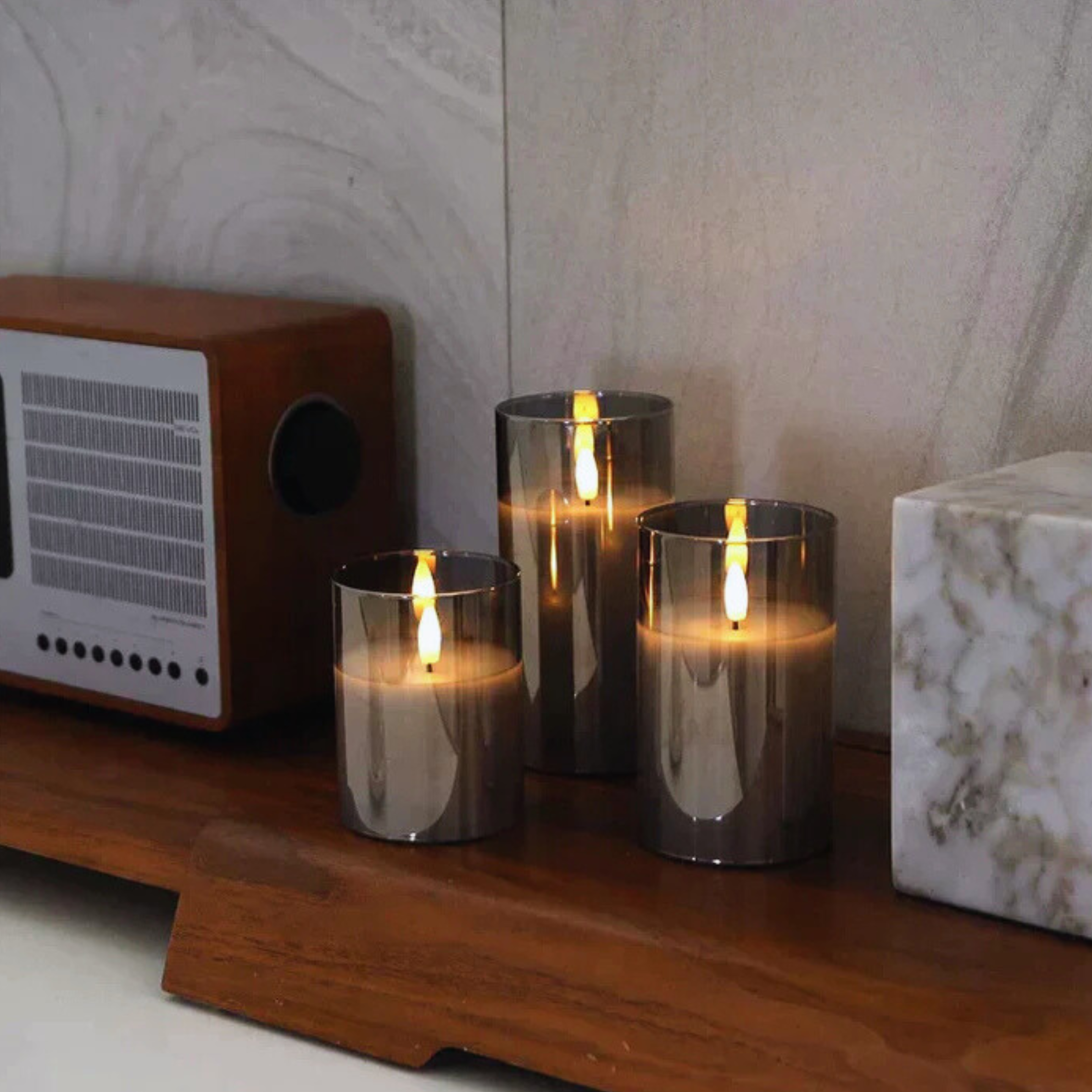 3-Piece Realistic & Elegant Candle Lights