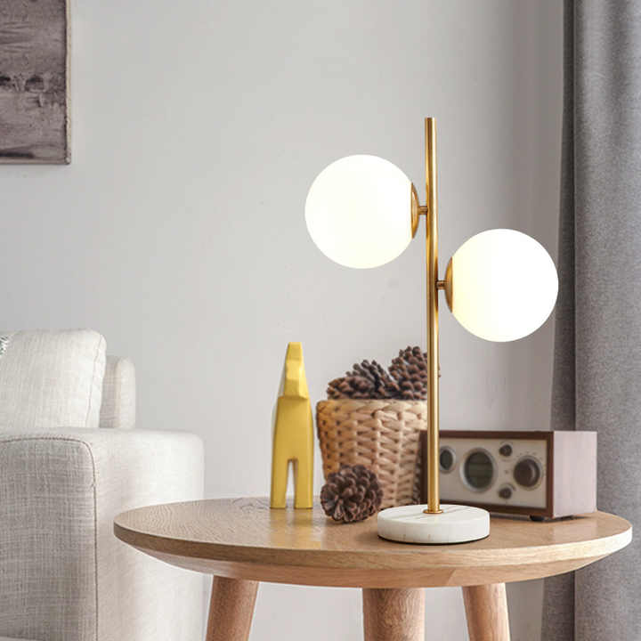 Elegant Double Sphere Wireless LED Table Lamp