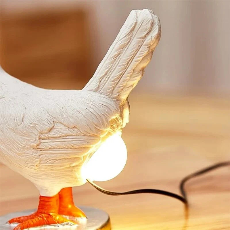 Playful Chicken-Shaped Table Lamp