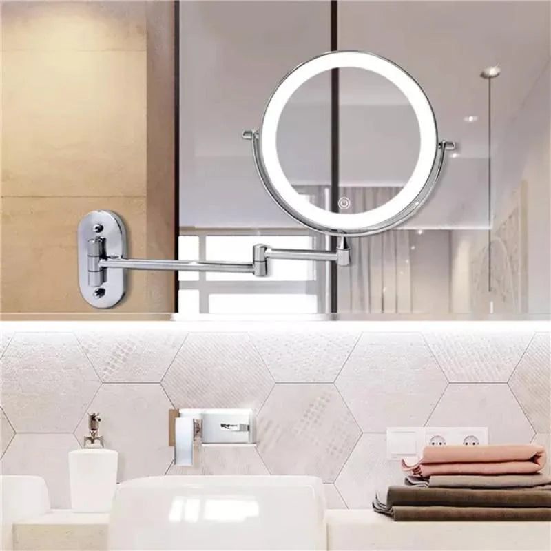 Rechargeable Magnifying LED-Lighted Vanity Mirror