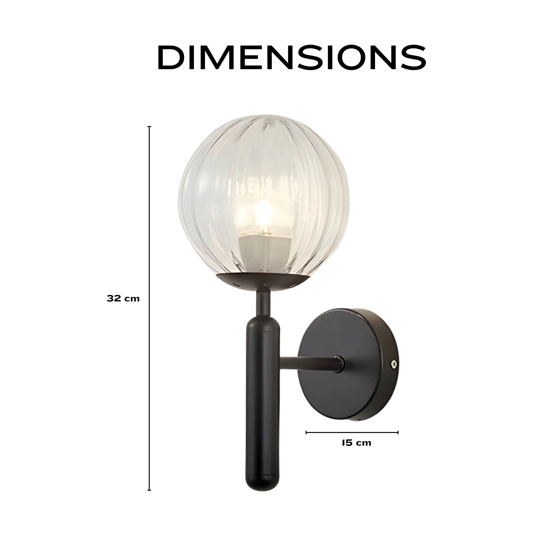Elegant Ornamental Glass Wall Light