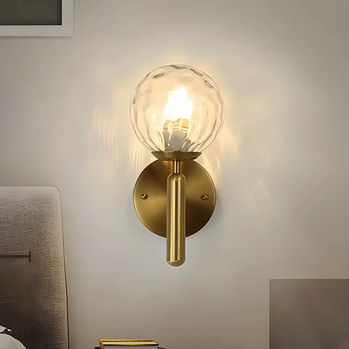Elegant Ornamental Glass Wall Light