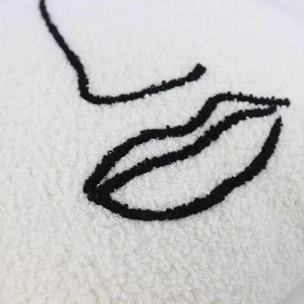 Avant-Garde Artistic Abstract Face Cushion Cover