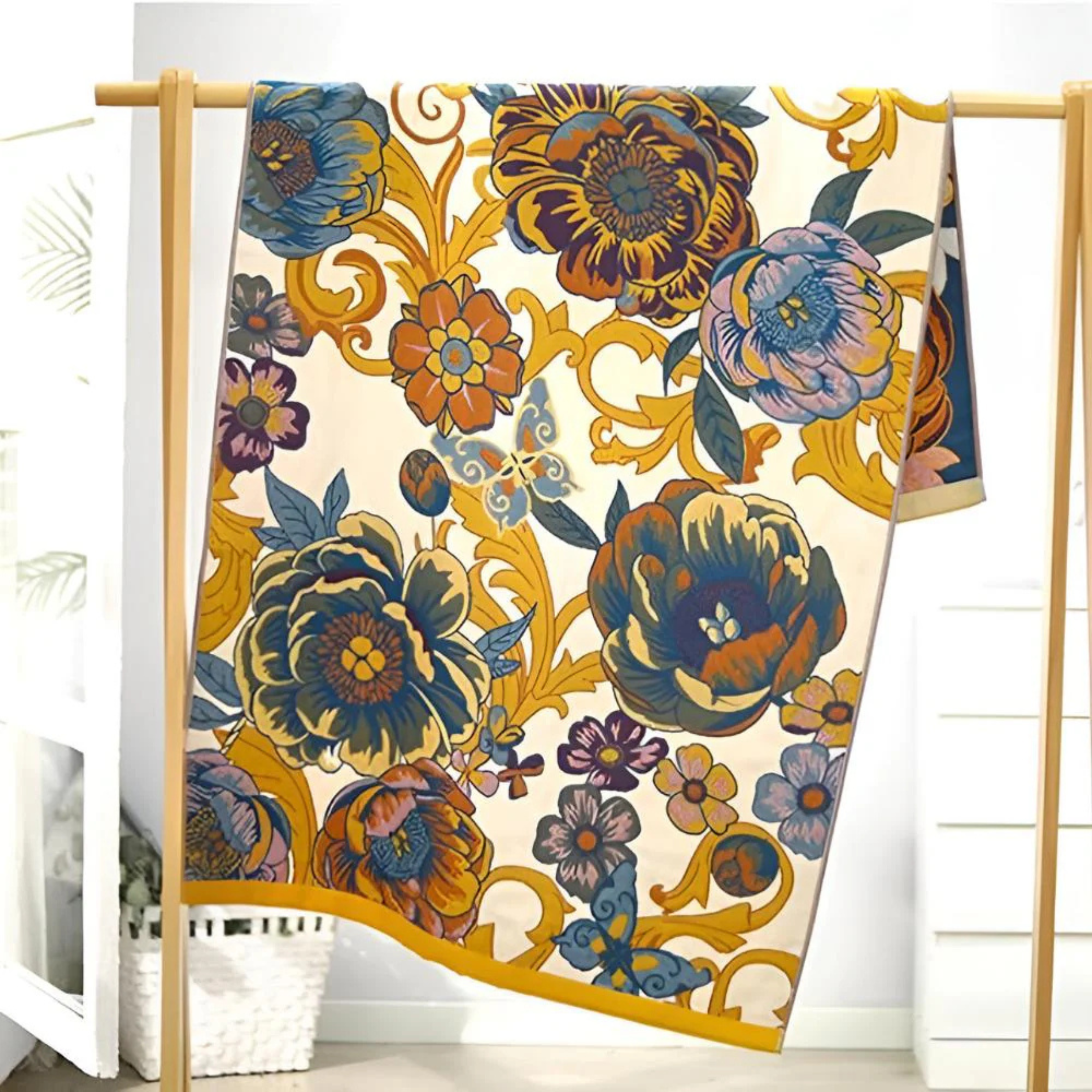 Floral Charm Reversible Bath Towel