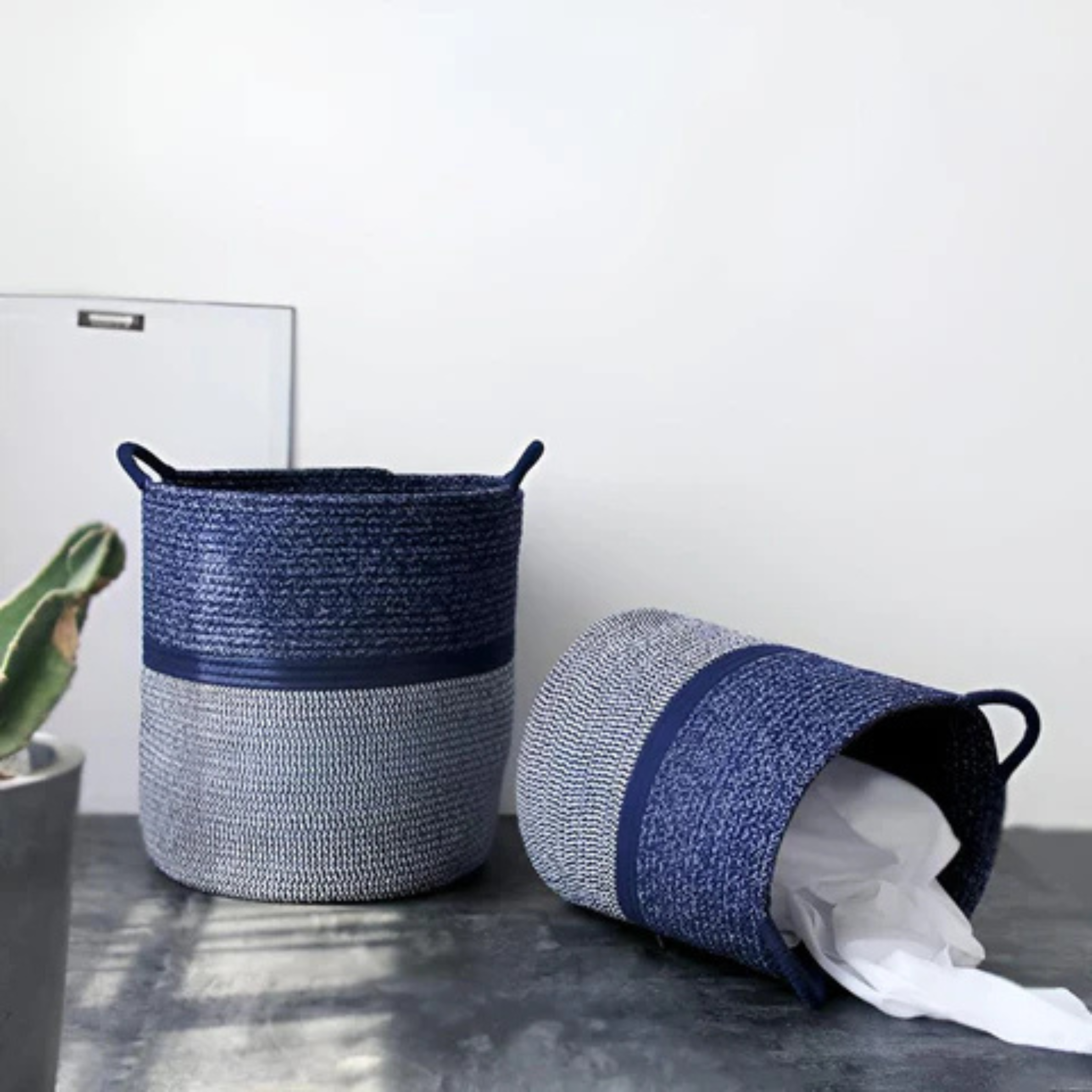 Durable Cotton Rope Bathroom Laundry Basket