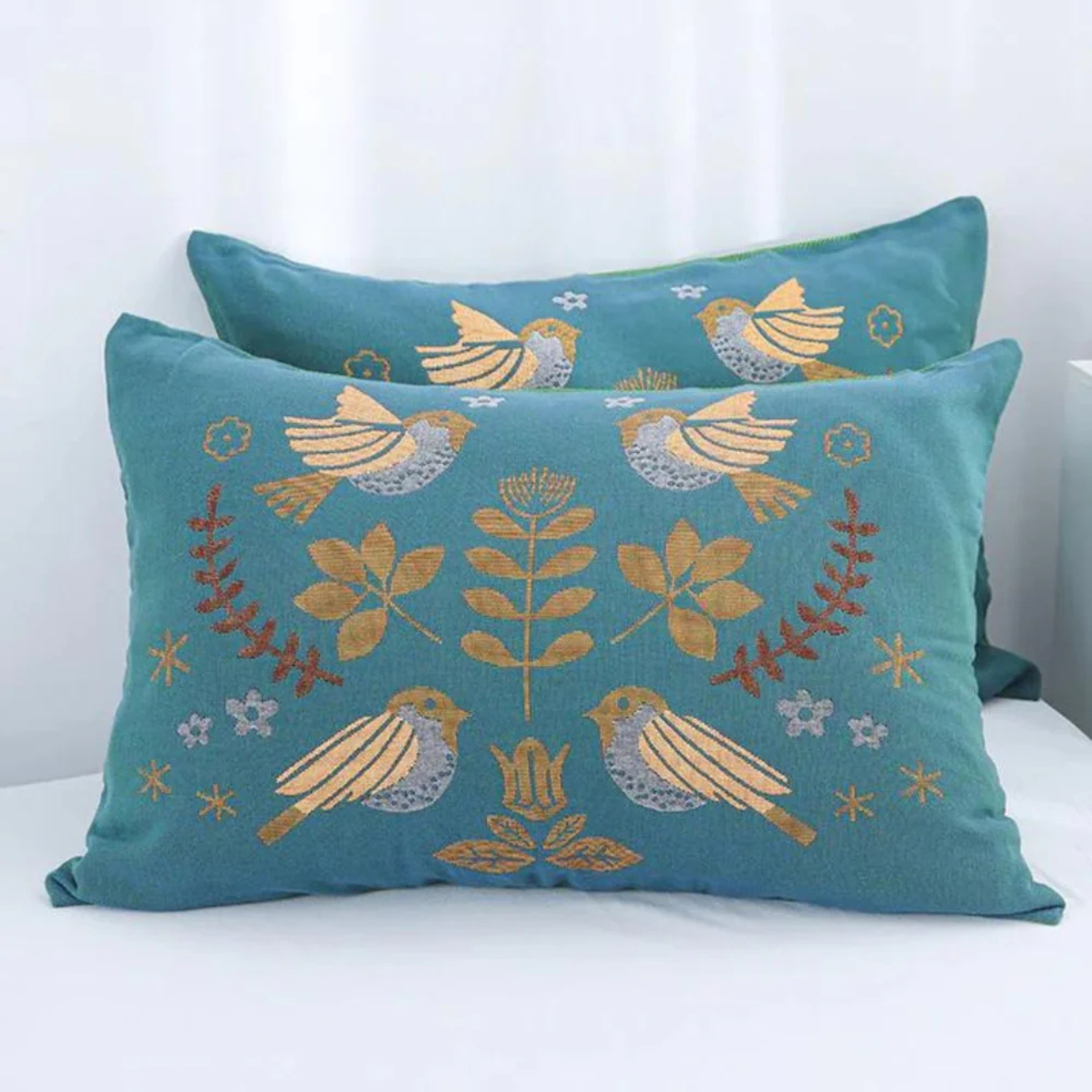 Nordic Nature-Inspired Cotton Pillowcases | 2-Piece Set