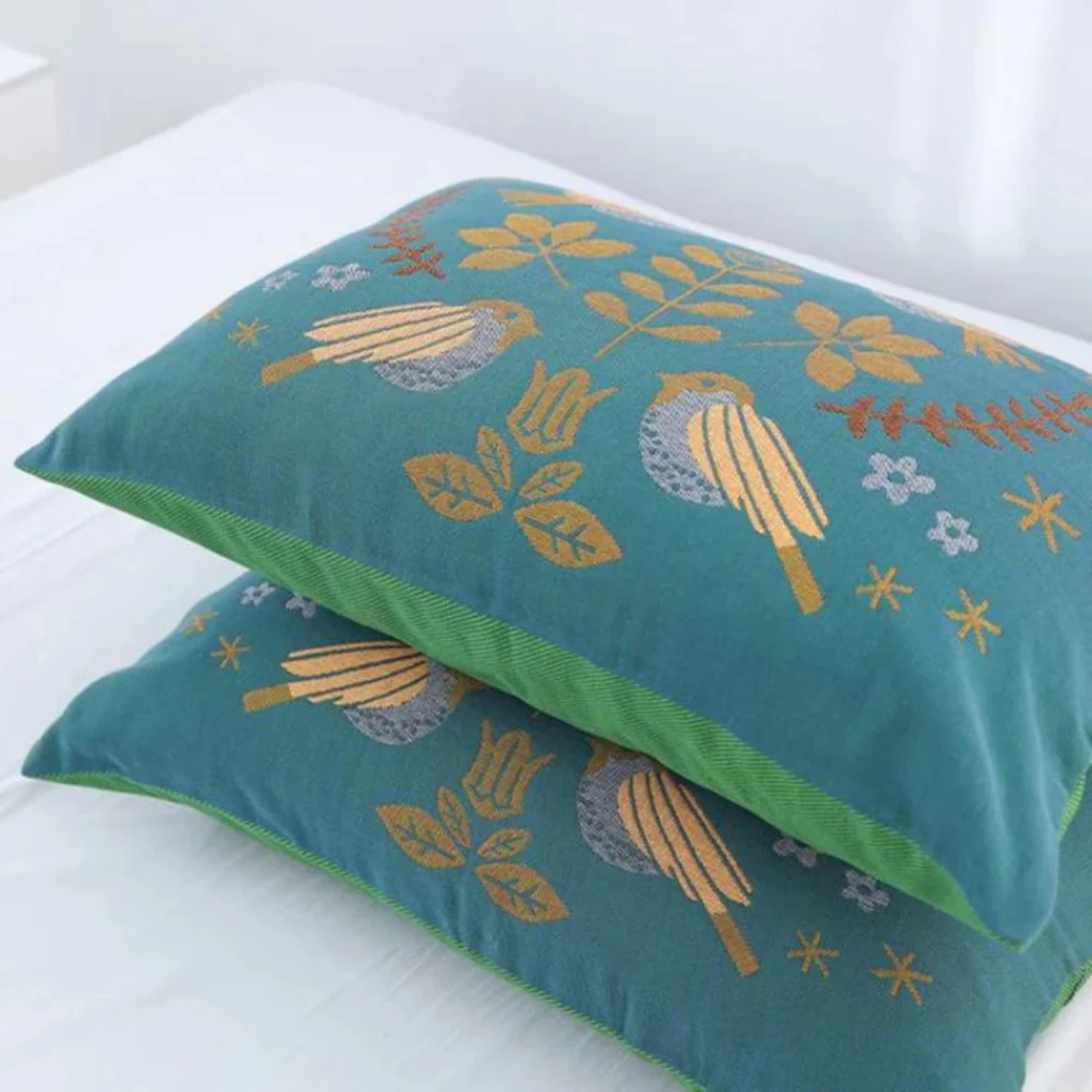 Nordic Nature-Inspired Cotton Pillowcases | 2-Piece Set