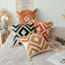 Vintage Art-Deco Tufted Cushion Cover