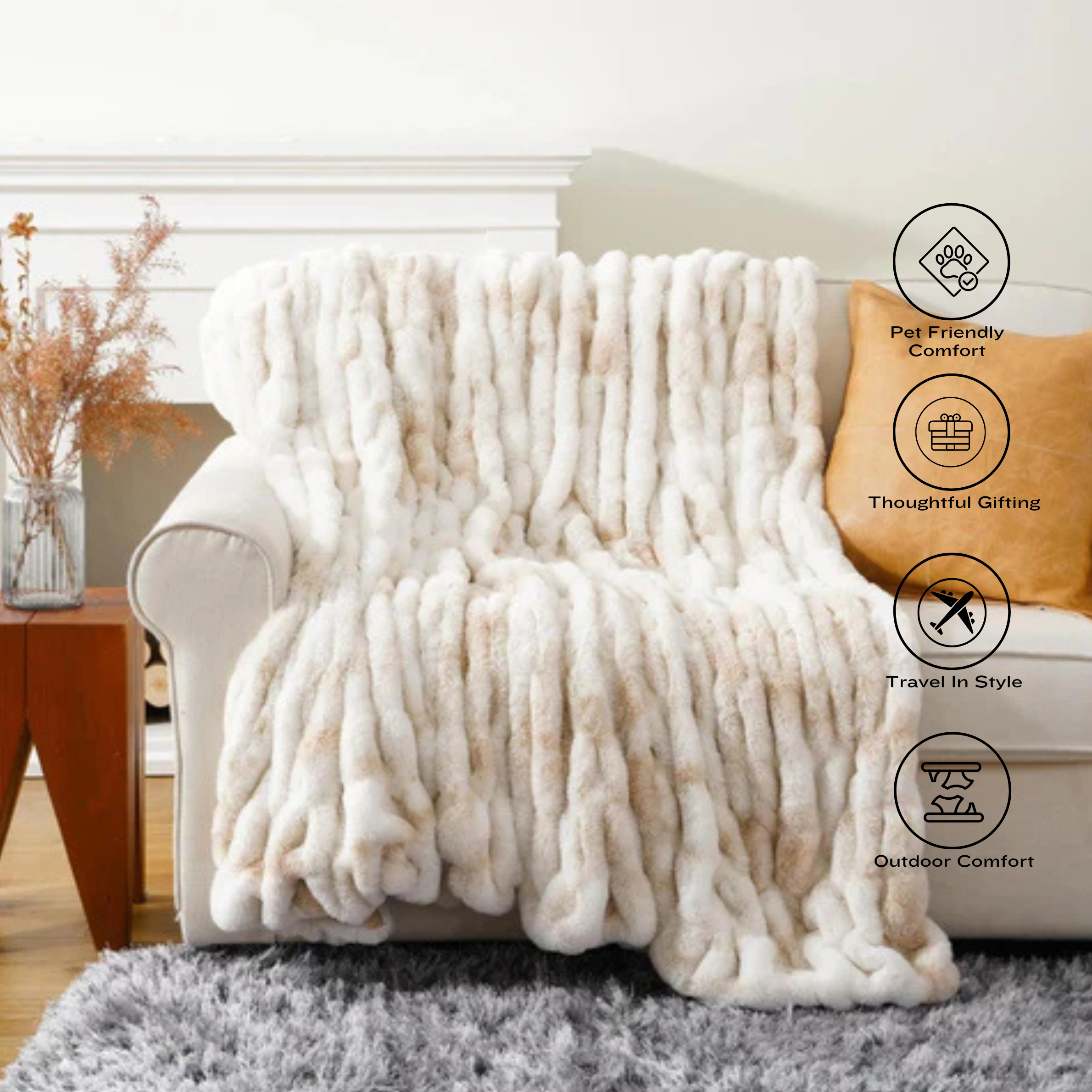 Premium Plush Faux Fur Blanket