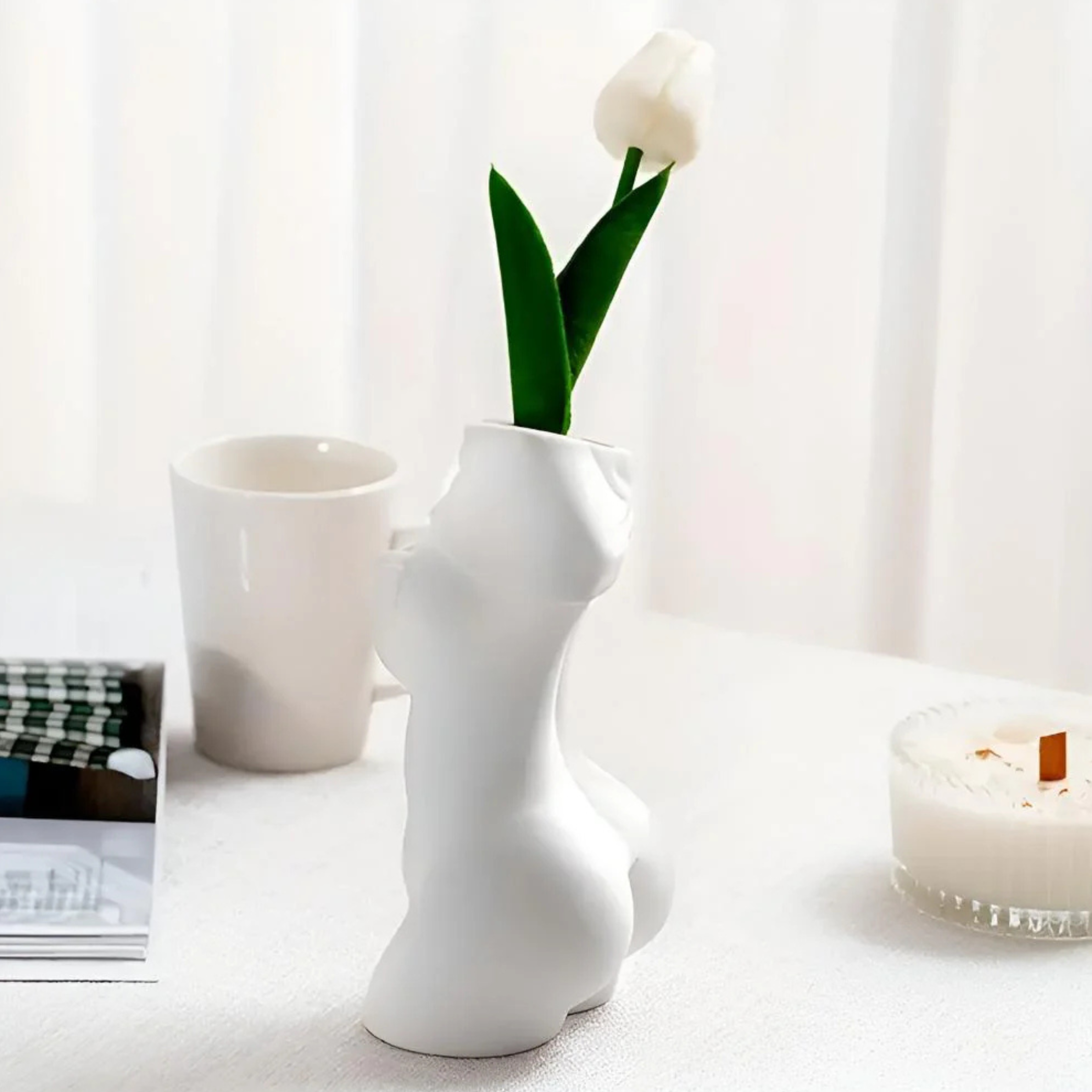 Elegant Sculptural Body Contour Vase