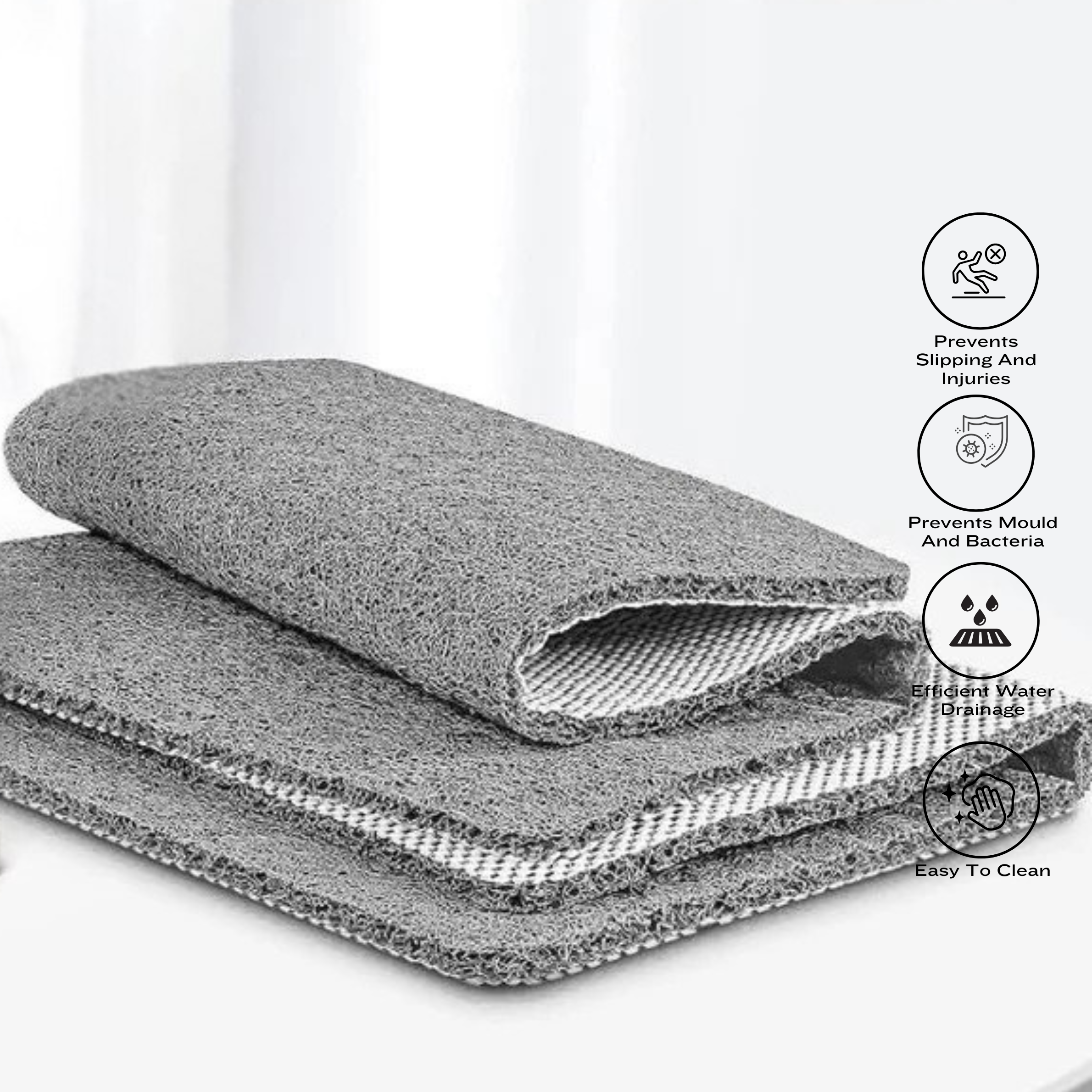 Textured Non-Slip Shower Mat