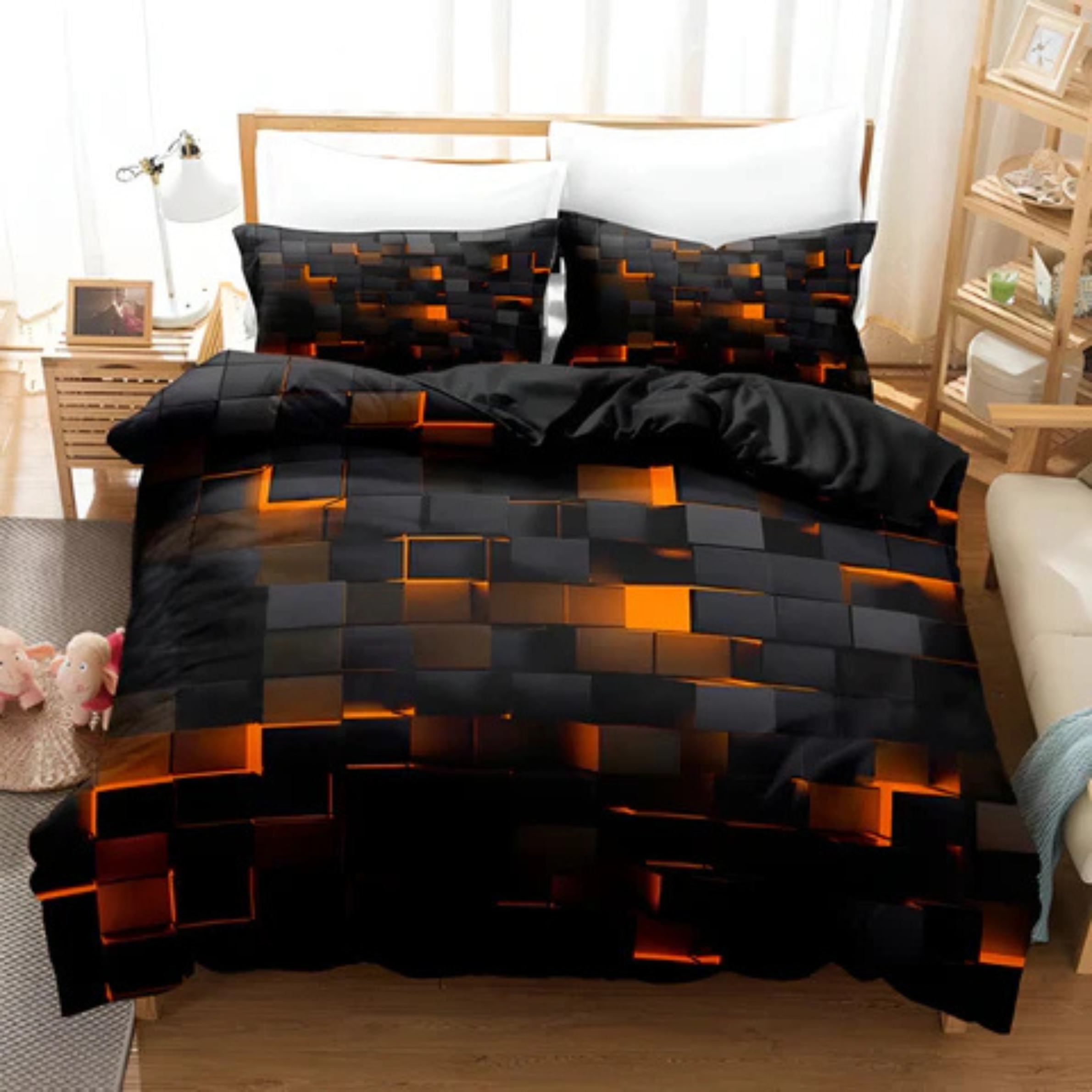 Futuristic Pop 3D Neon Bedding Set