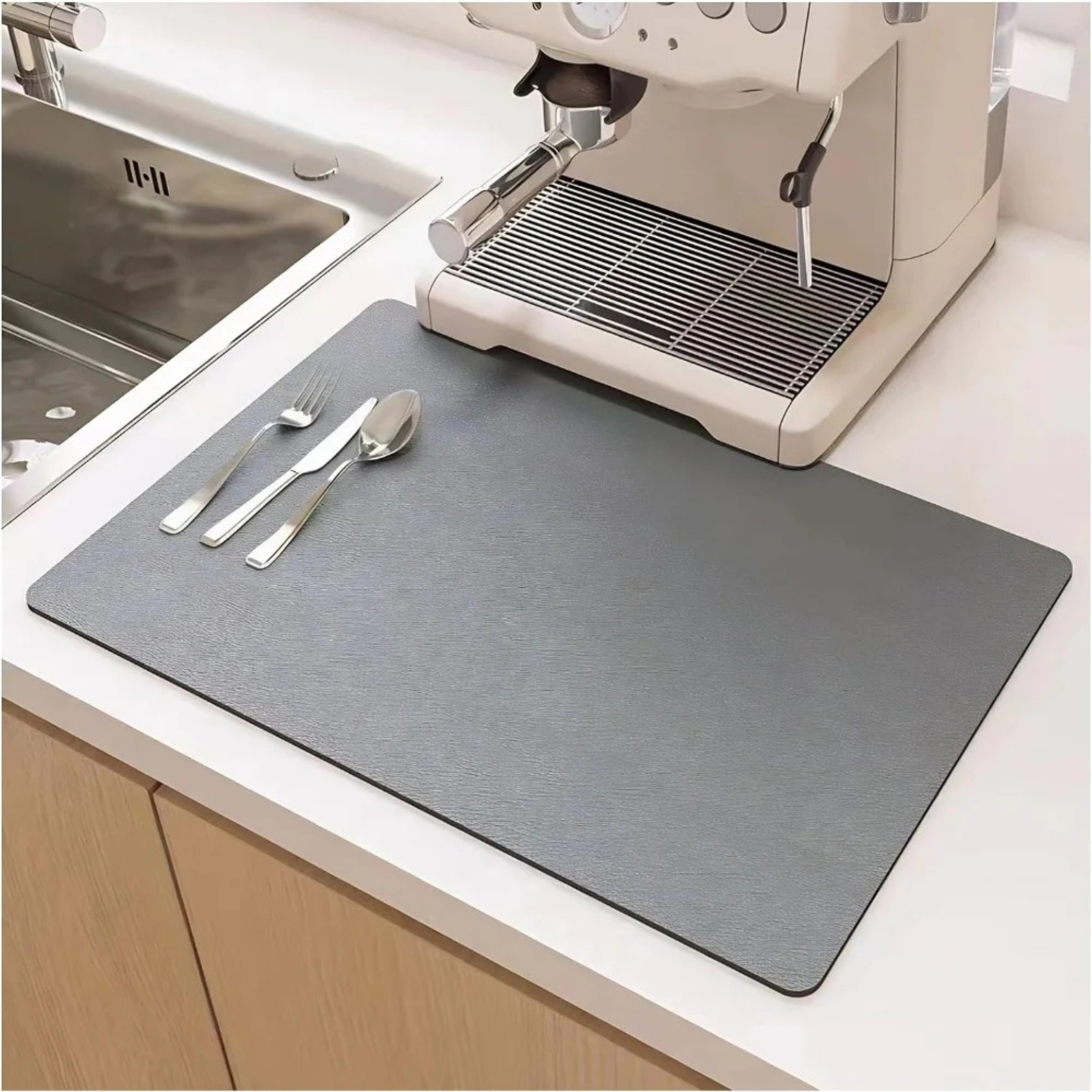 Ultra-Absorbent & Fast-Drying Kitchen Dish Mat