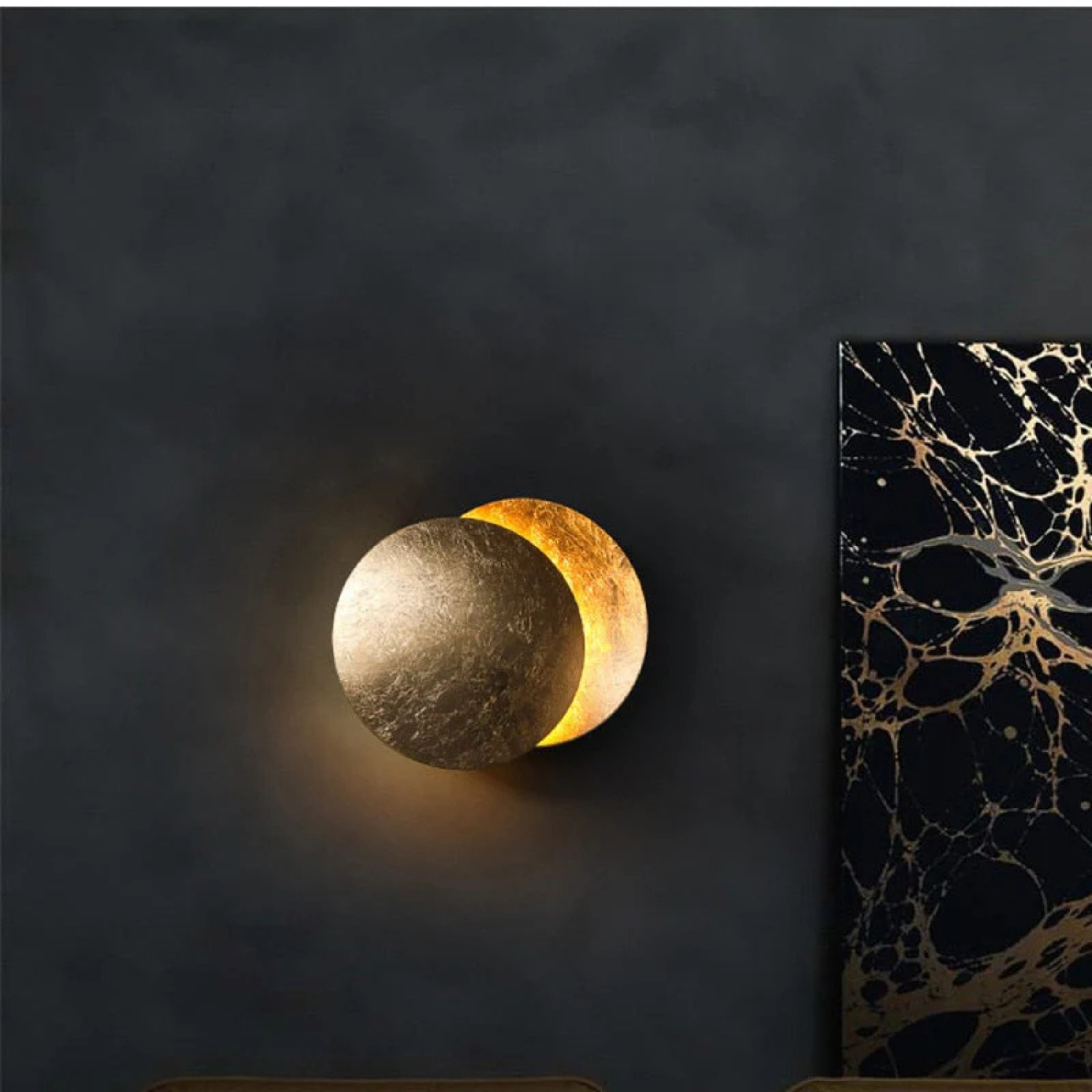 Artistic Modern 3D Solar Eclipse LED Wall Light