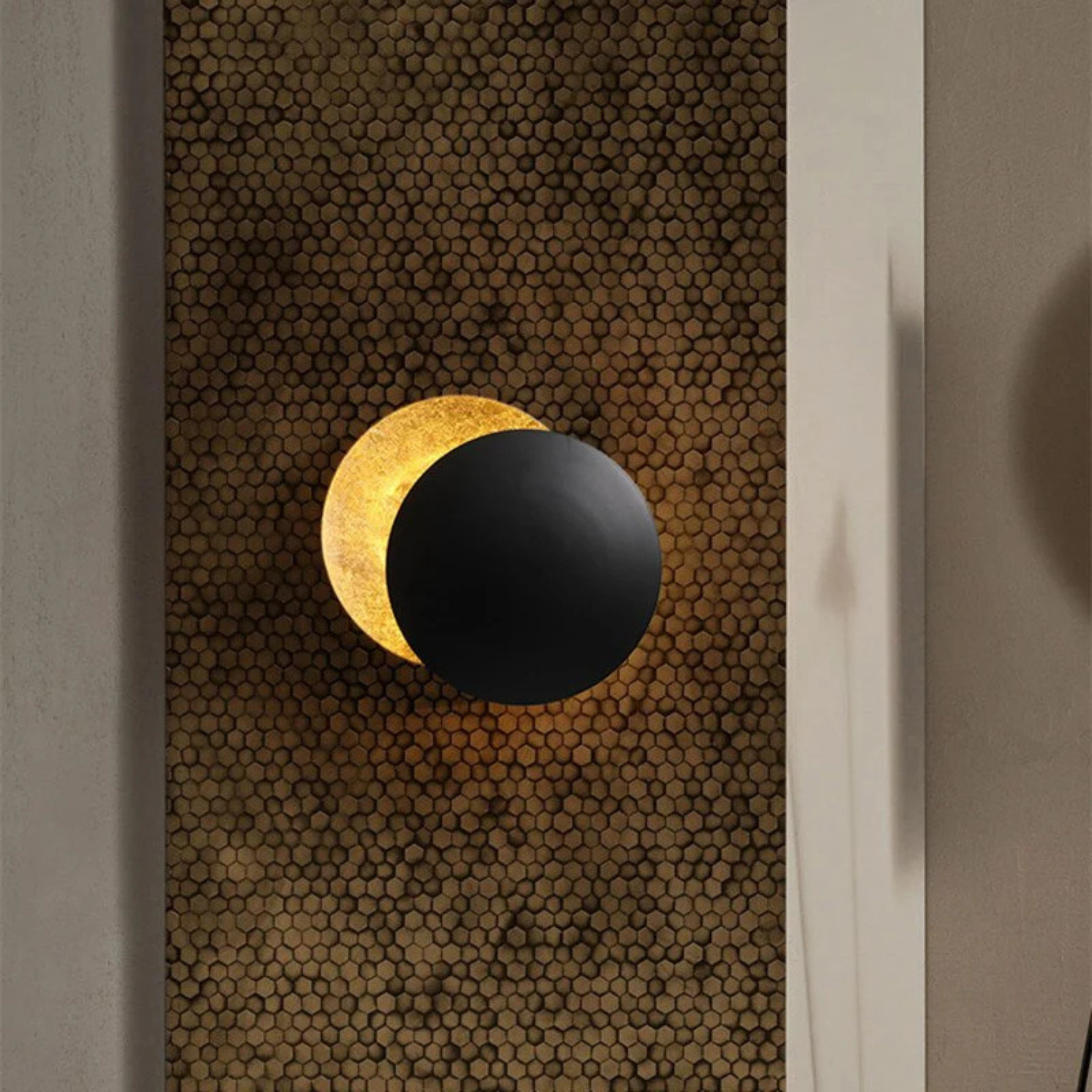Artistic Modern 3D Solar Eclipse LED Wall Light