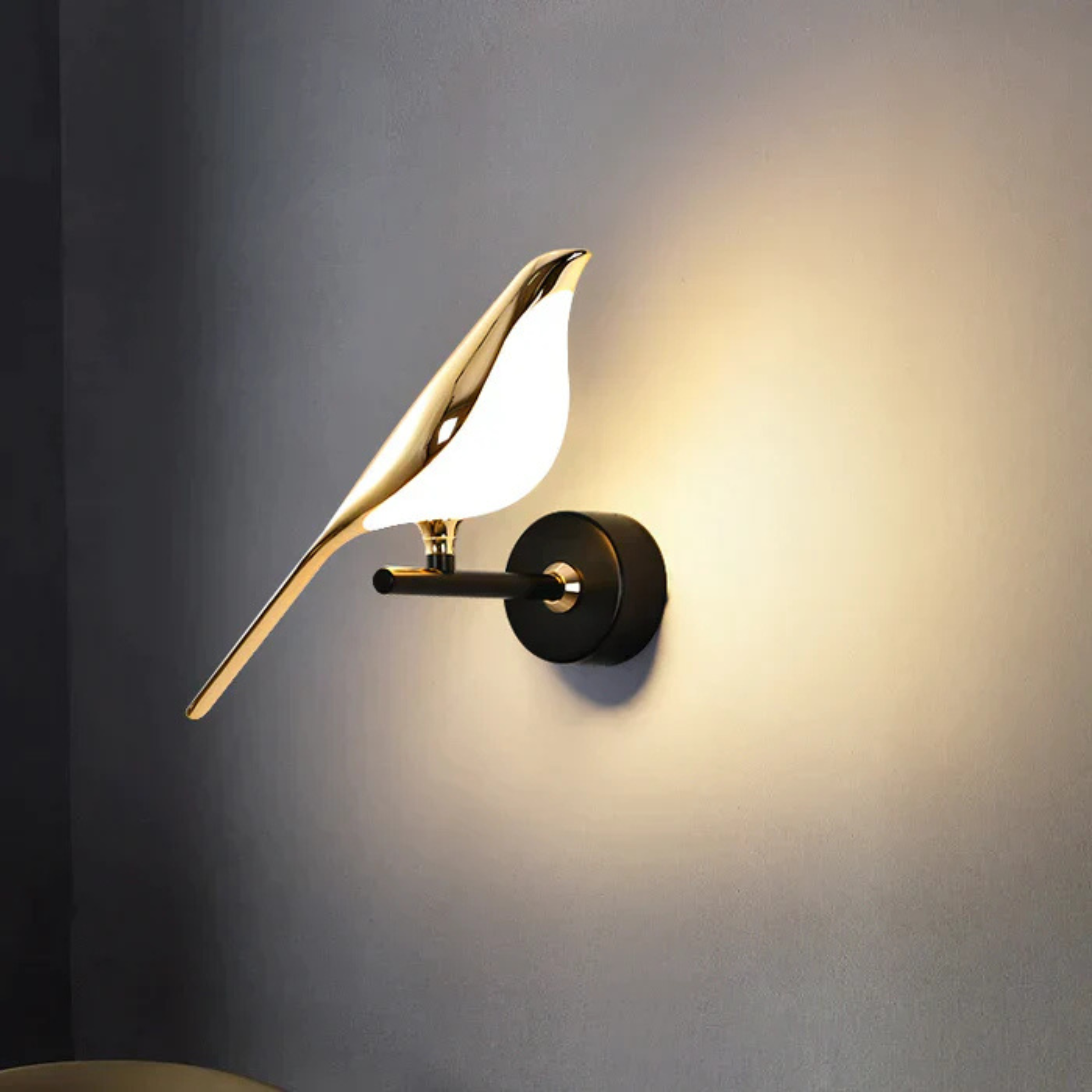Opulent Avant-Garde Bird Wall Light