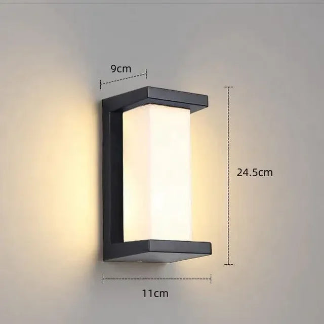 Modern Minimalist Brick Outdoor LED Wall Light