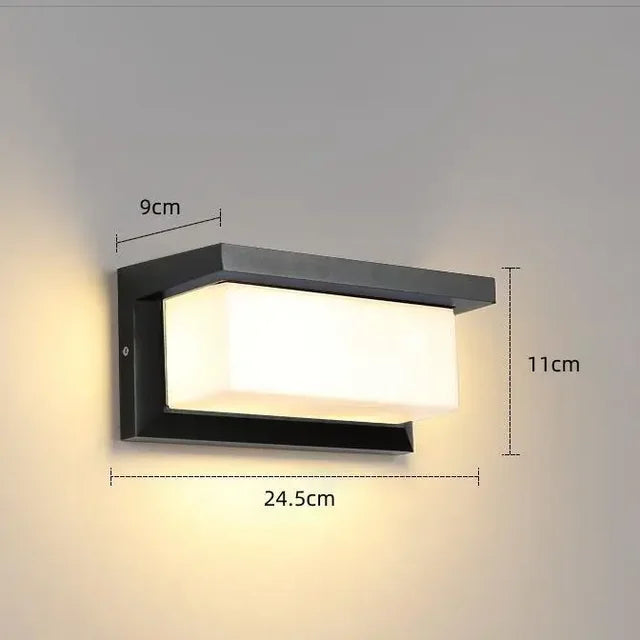 Modern Minimalist Brick Outdoor LED Wall Light
