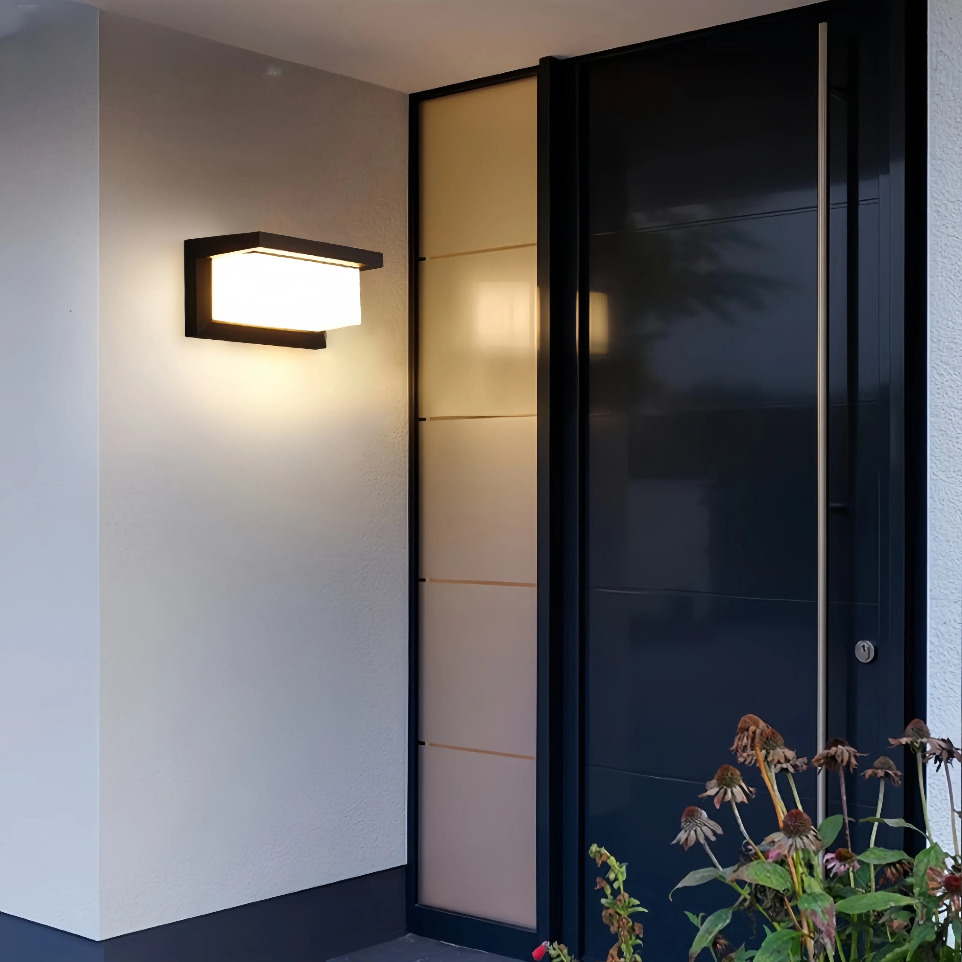 Modern Minimalist Brick Outdoor LED Wall Light