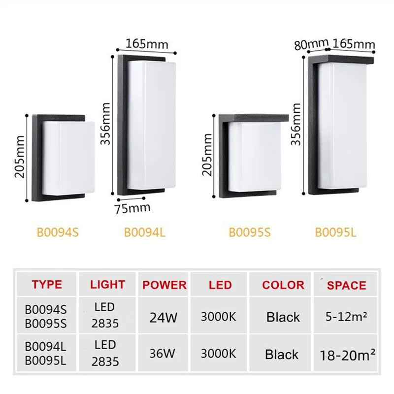 Elegant Weatherproof LED Outdoor Wall Light