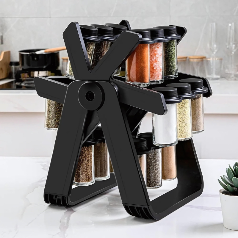 Modern 360° Rotating Spice Rack Organizer