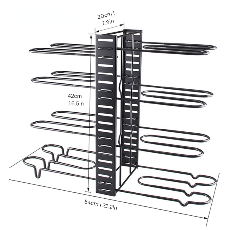 Heavy-Duty Cookware Organizer Rack